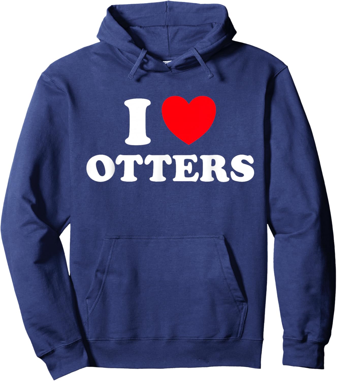 Otter Heart Funny Cute Favorite Sea River Water Animal Fan T-Shirt - Hoodie | Navy