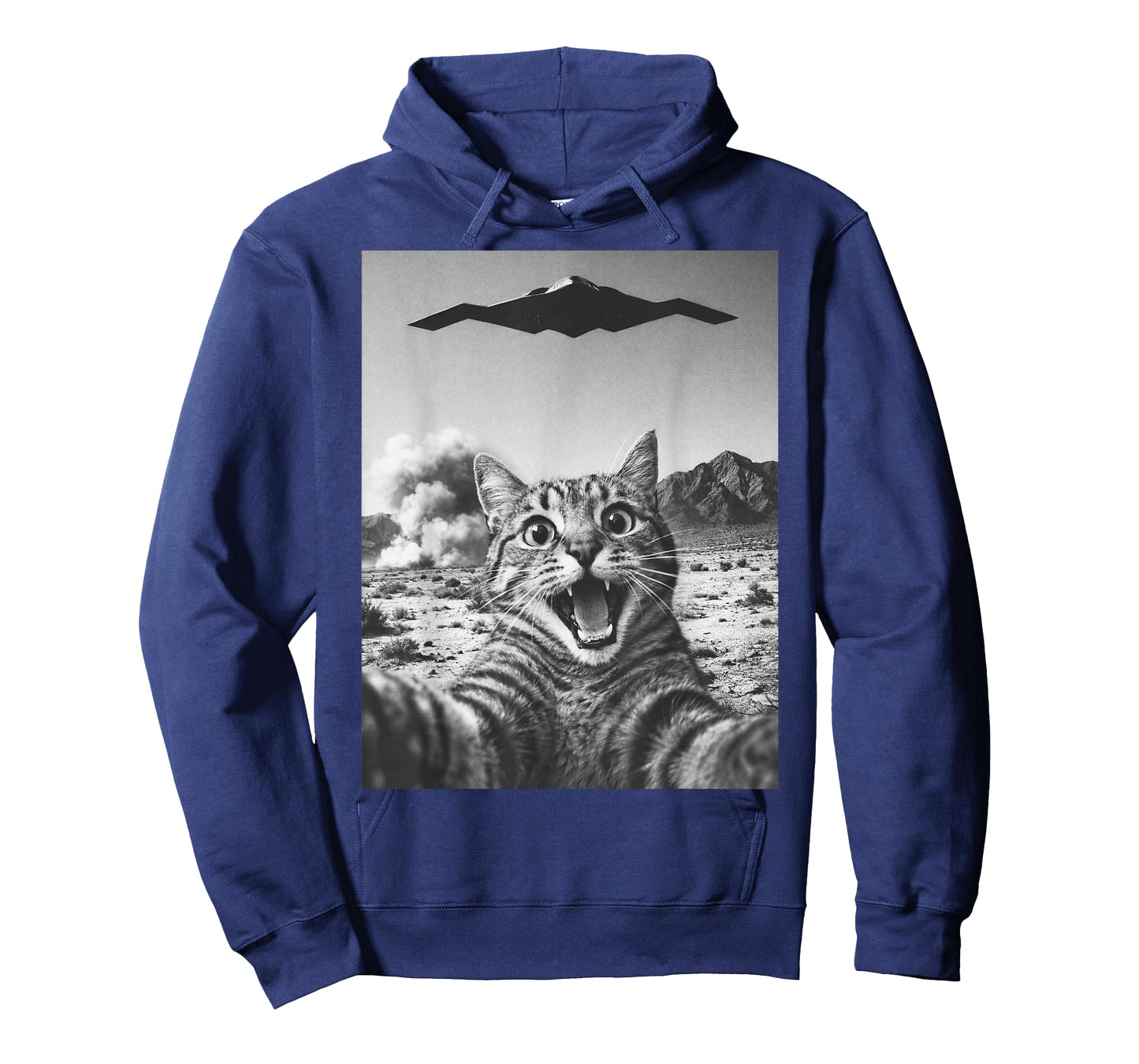 Cat Selfie Funny Operation Epic Fury Cat Meme T-Shirt - Hoodie | Navy