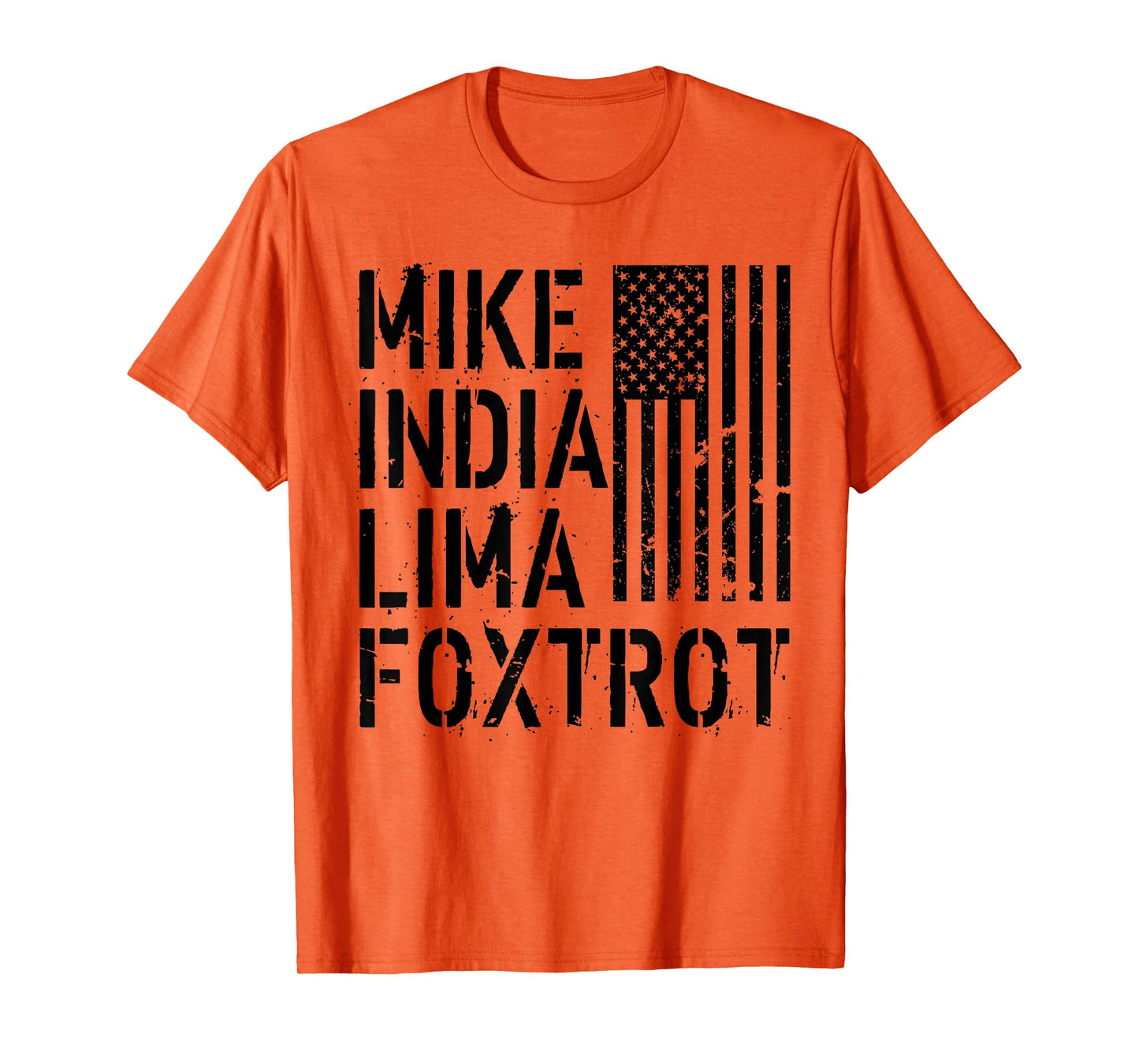 Mike India Lima Foxtrot Hot Mom Muscle Mommy American Flag Women Men T-Shirt