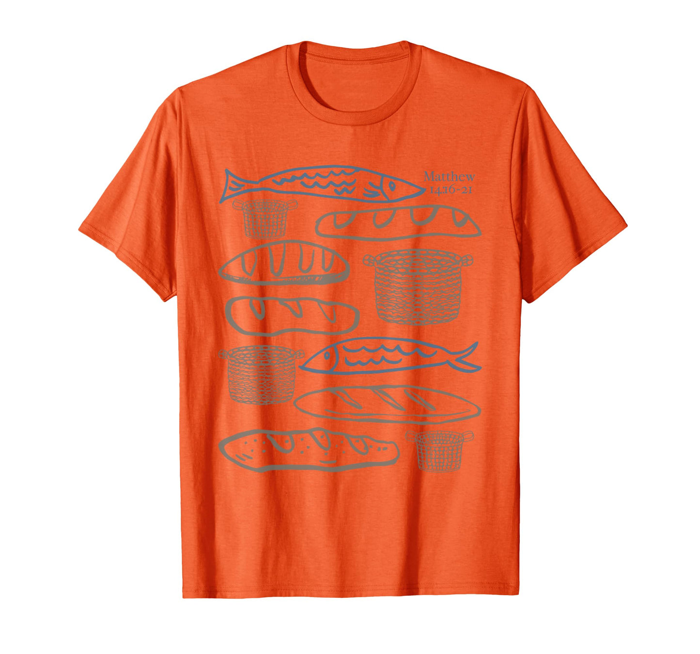Vintage Five Loaves Two Fish Matthew Christian Bible Verse T-Shirt