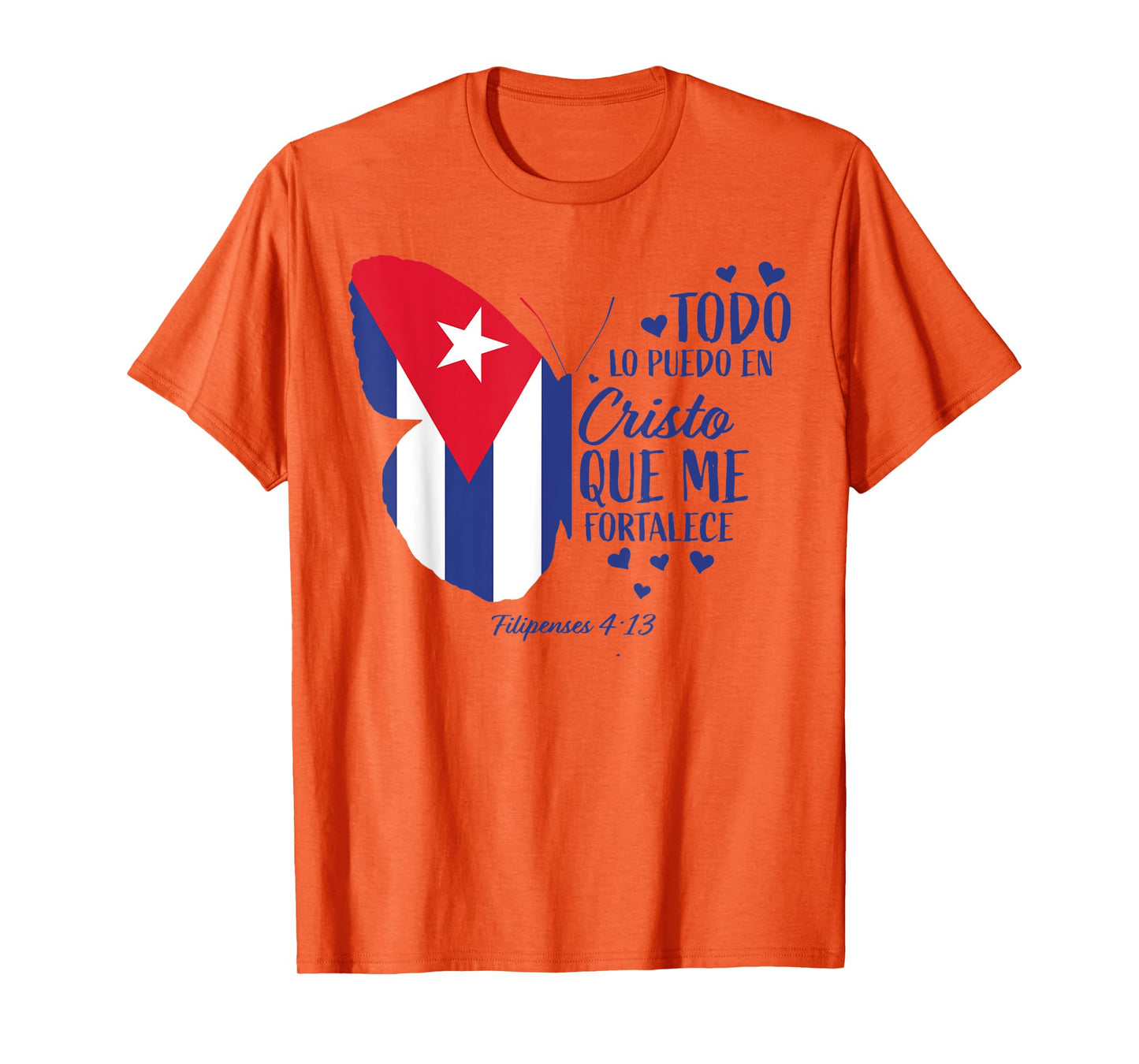 Regalos Cristianos Mujeres Mariposa Cristo Bandera Cubana T-Shirt