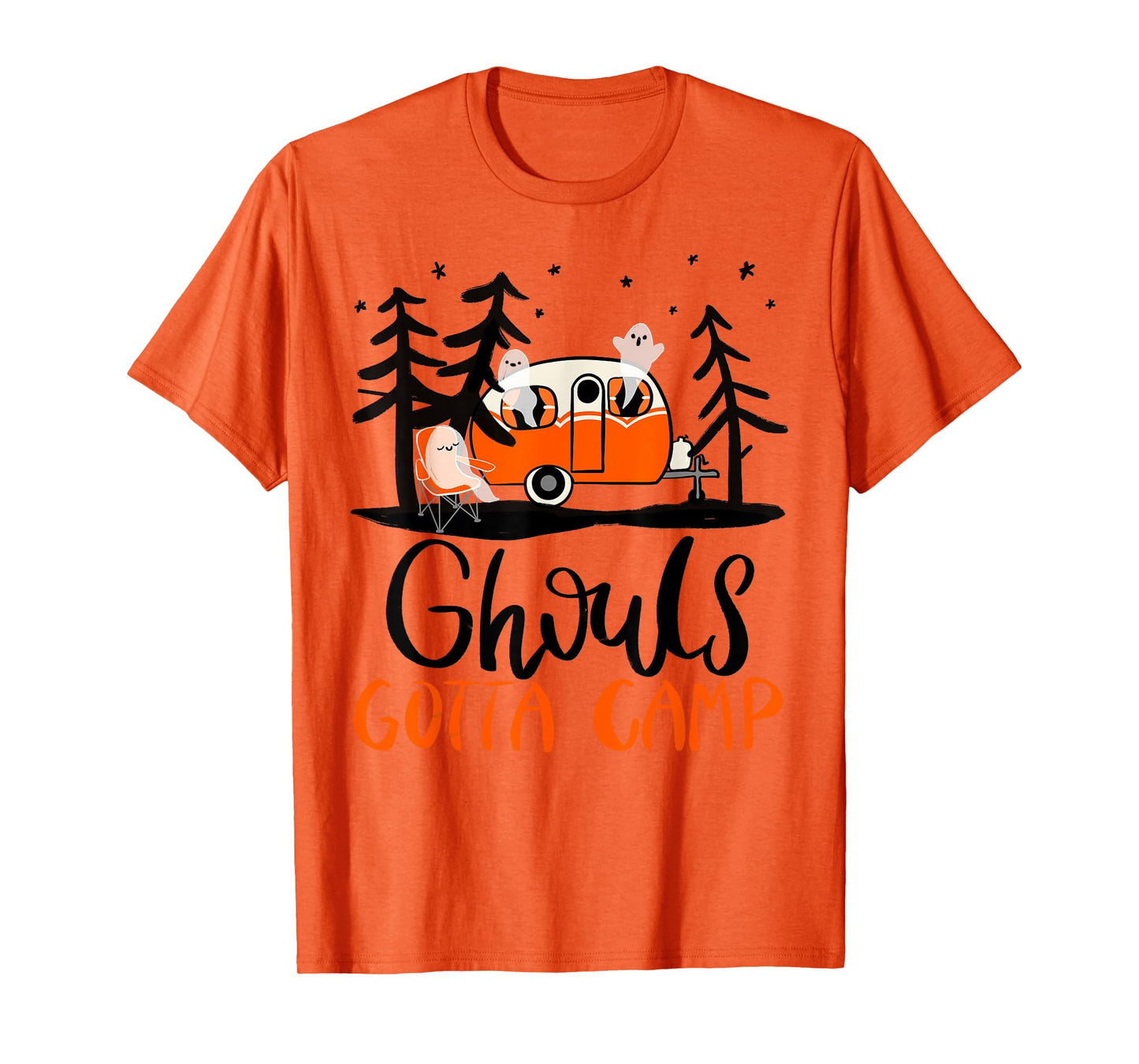 Ghouls Gotta Camp | Funny Punny Halloween Ghost RV Camping T-Shirt
