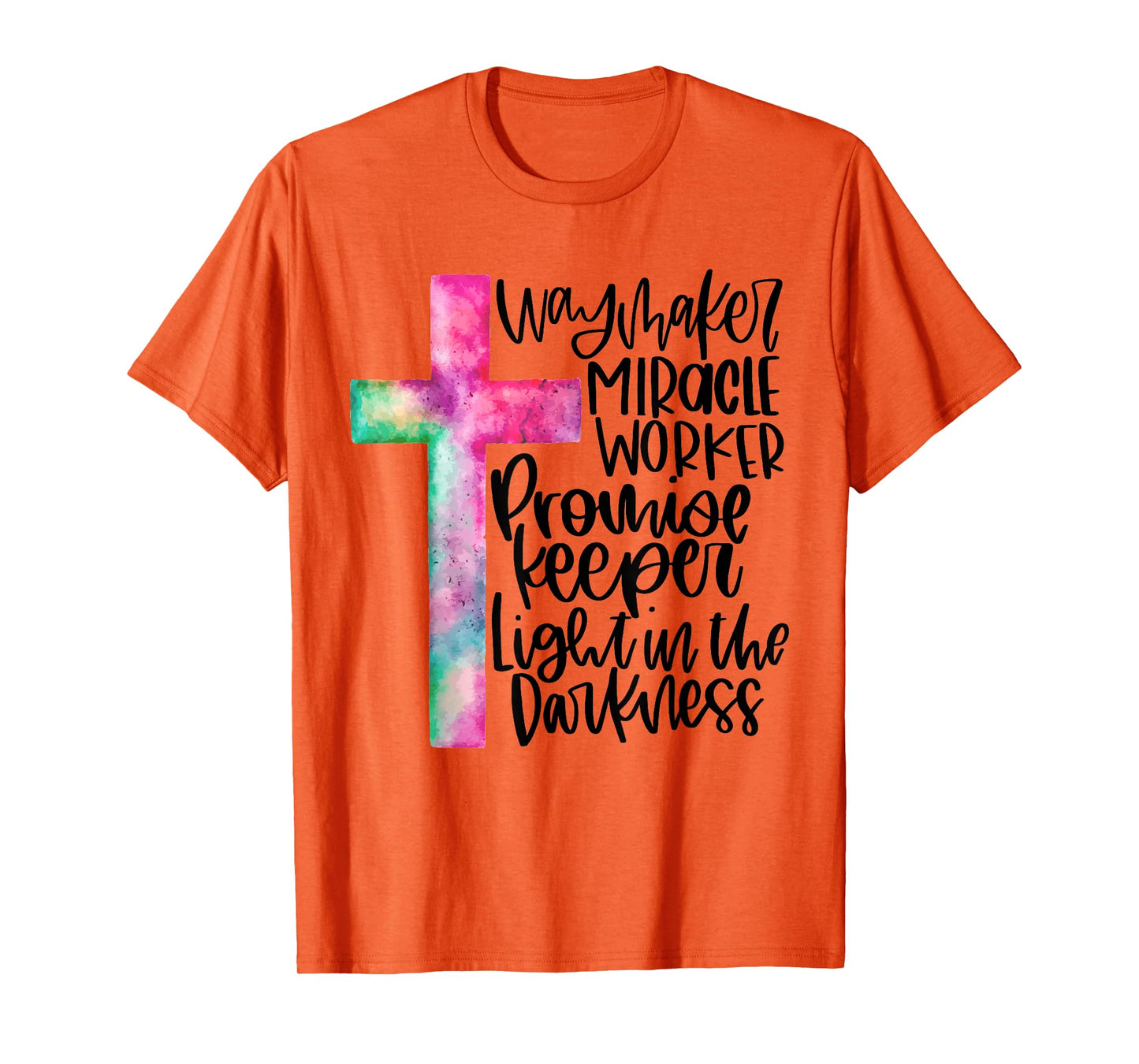 Waymaker Miracle Worker Rainbow Christian Jesus God Women T-Shirt