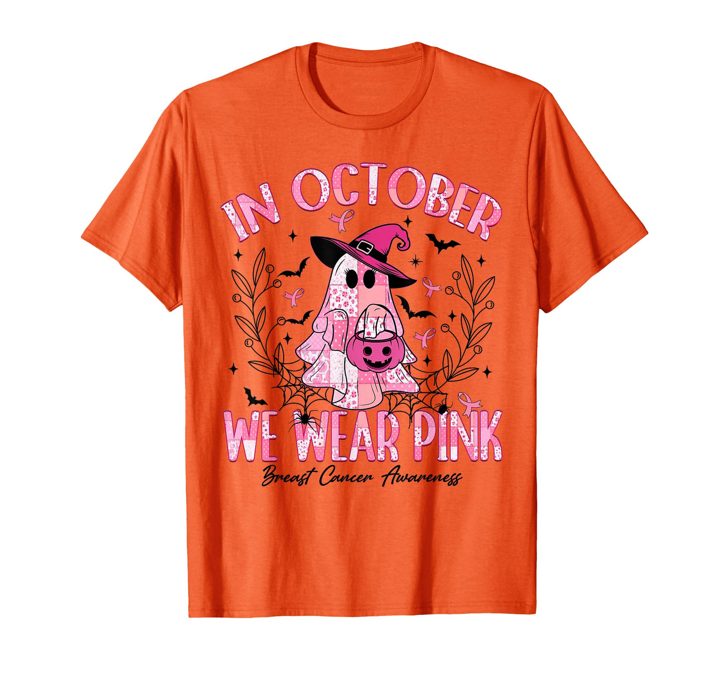 Breast Cancer Awareness We Wear Pink Women Girls in October T-Shirt