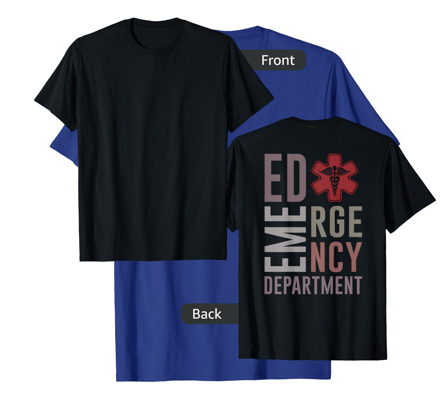 Vintage Emergency Department Emergency Room ED Nurse Back Of T-Shirt
