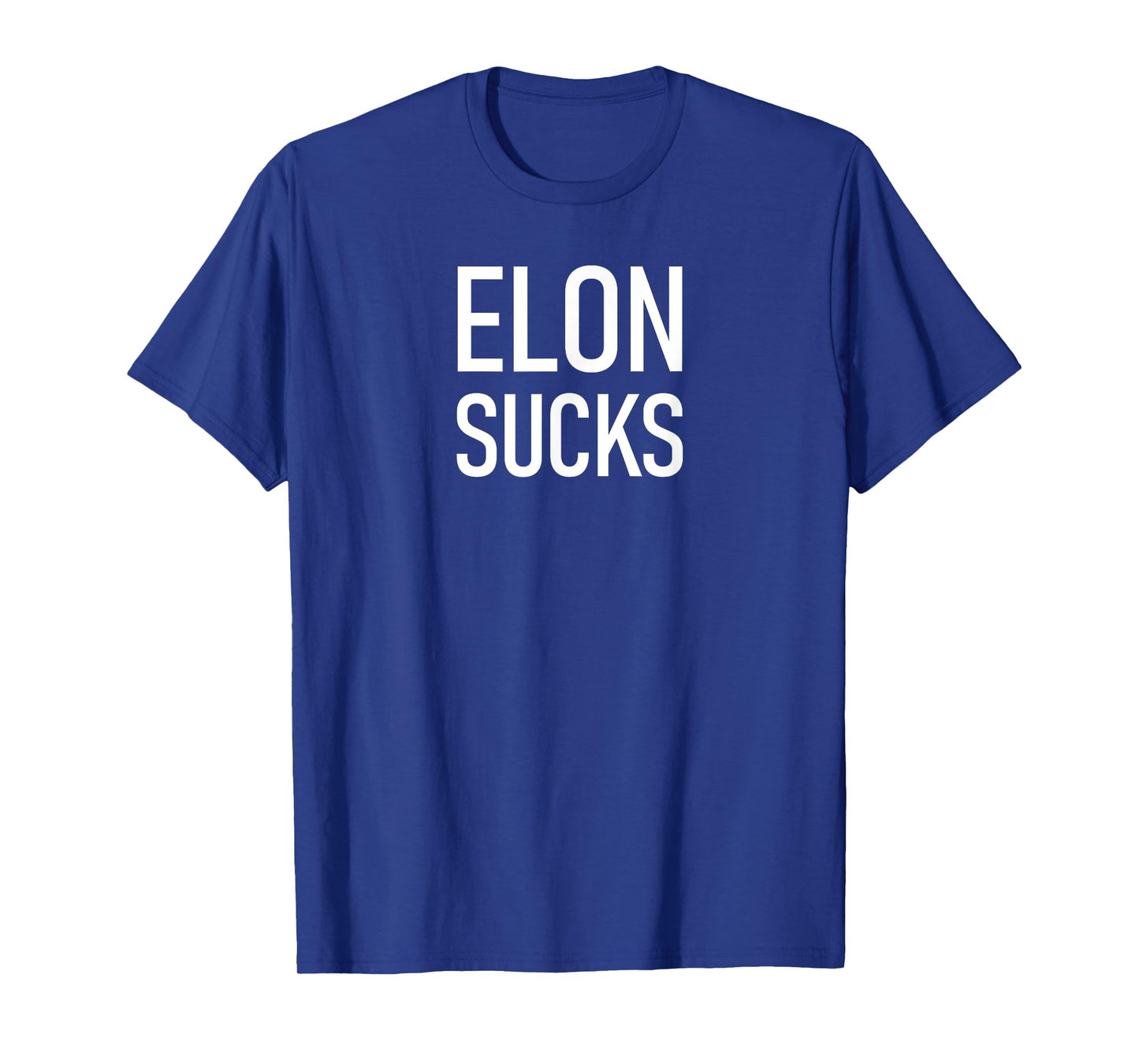 Elon Electric Car CEO Anti Elon Sucks Unisex-Adults T-Shirt Black Small Fun Elon Sucks Motif Lightweight