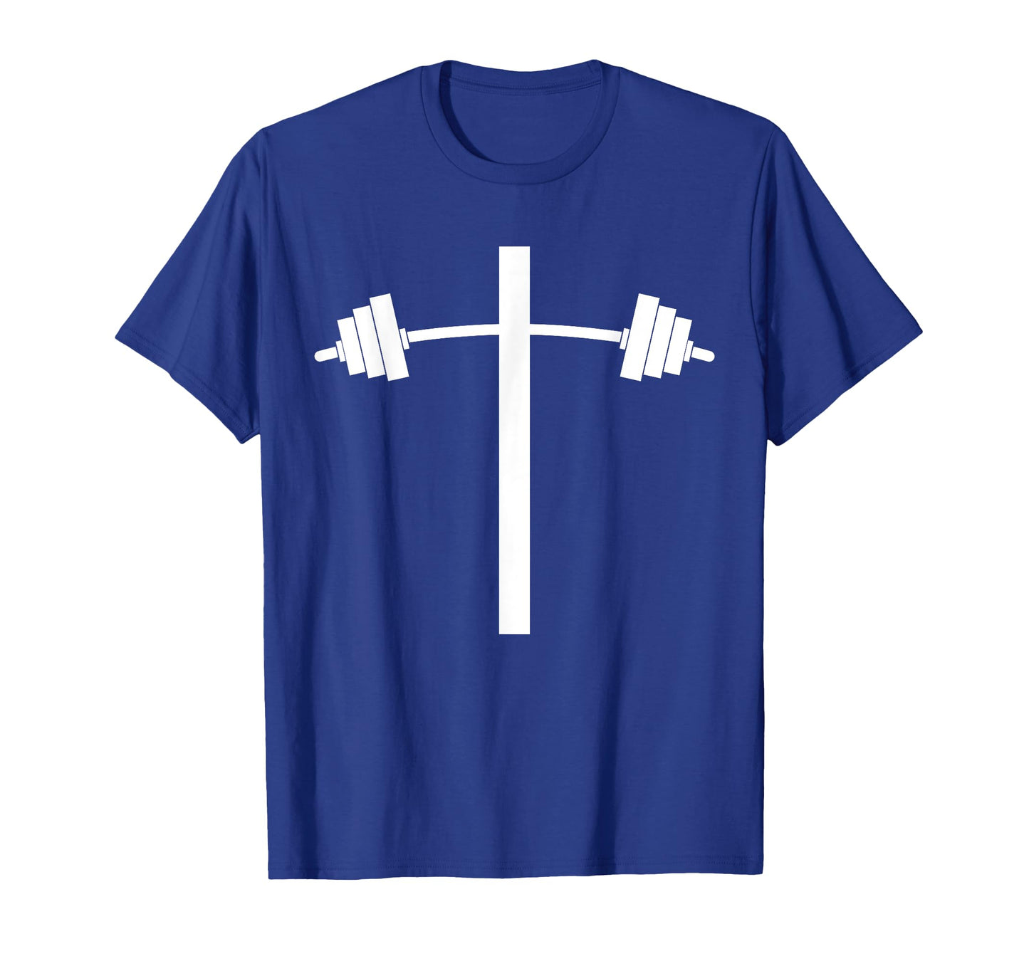 Barbell Dumbbell Cross Christian Jesus Gym Workout Lifting T-Shirt