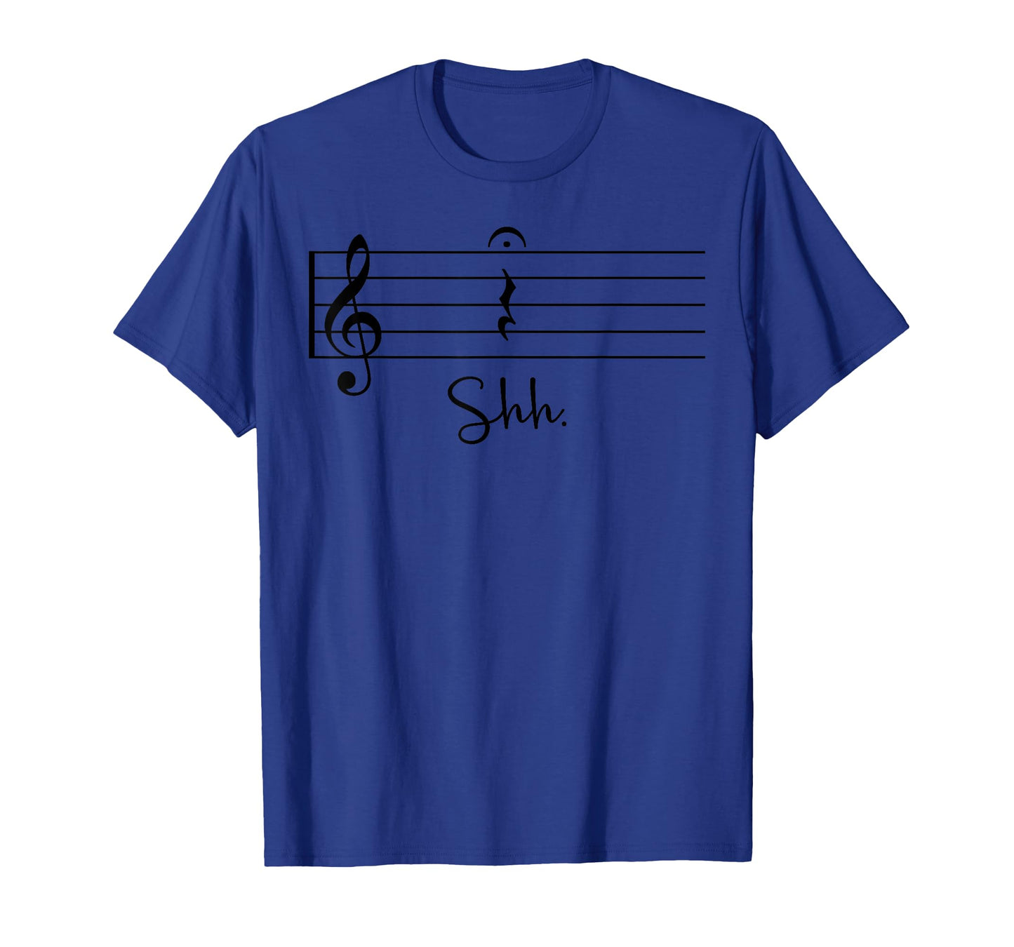 Funny Music Notes Shirt Shh Quarter Fermata Teacher Gift T-Shirt