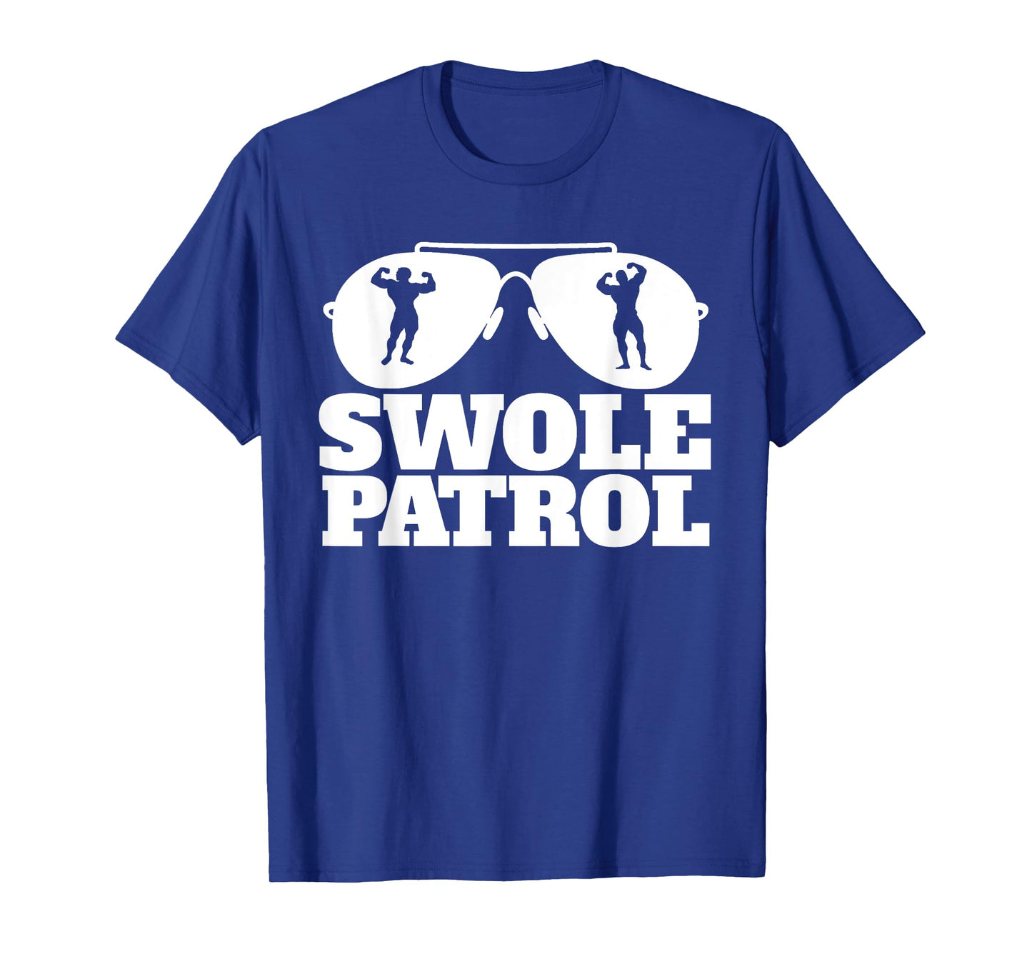 Miftees Swole Tees Swole Patrol Funny Weightlifting T-Shirt - Black, Unisex-Adults, Small, Short Sleeve, Classic Fit, Cotton 60% Polyester 40%