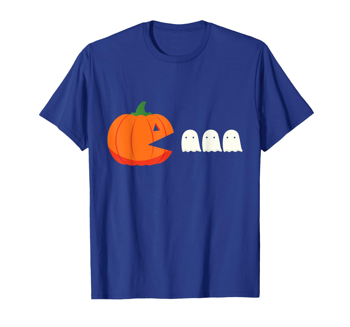Happy Halloween Pumpkin eating Ghosts Retro Gaming Gamer T-Shirt