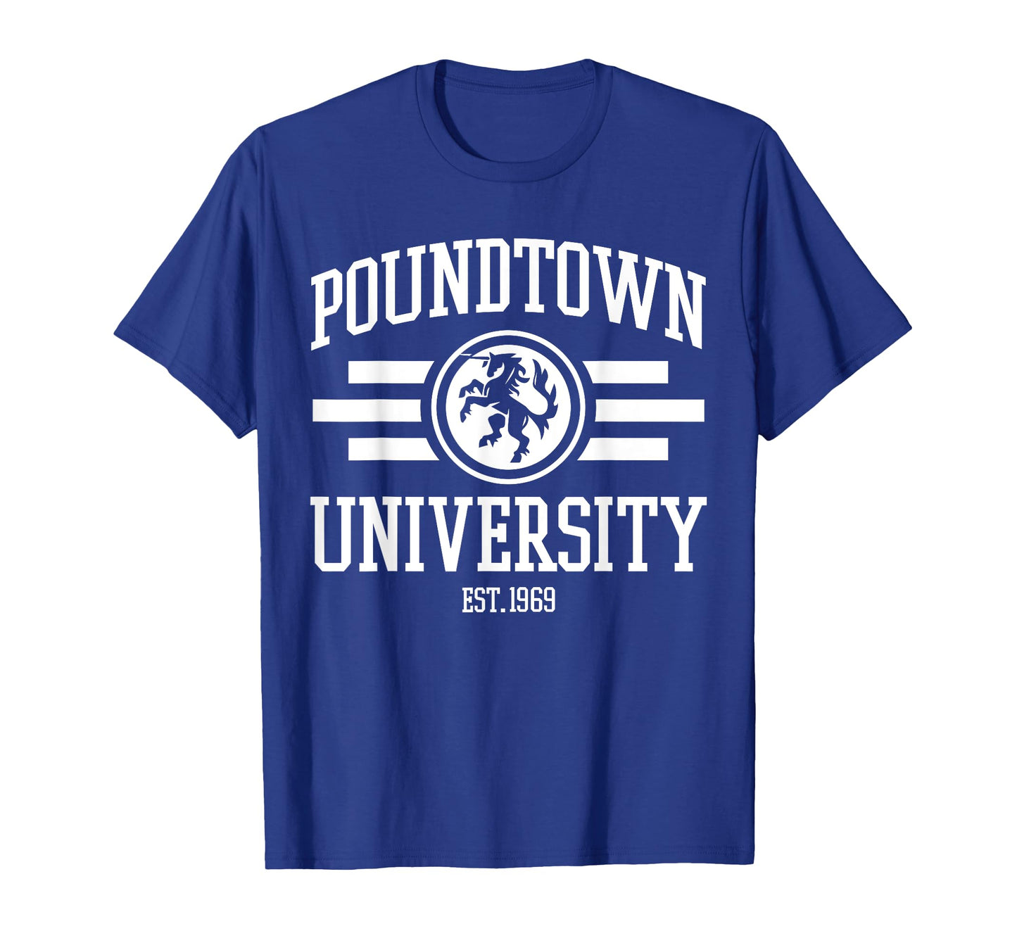 Funny Gym Humor Pound Town University Gym and Lifting Lovers T-Shirt