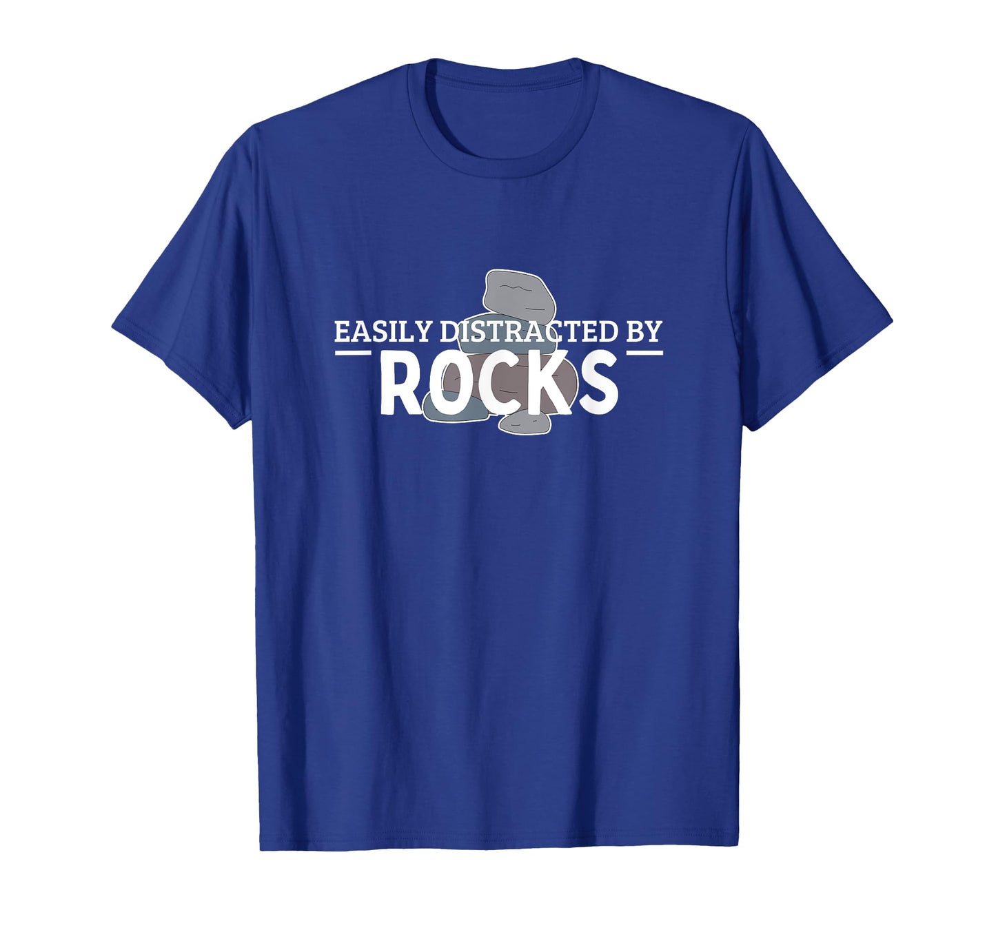 Easily Distracted By Rocks Funny Vintage Rock Collector T-Shirt