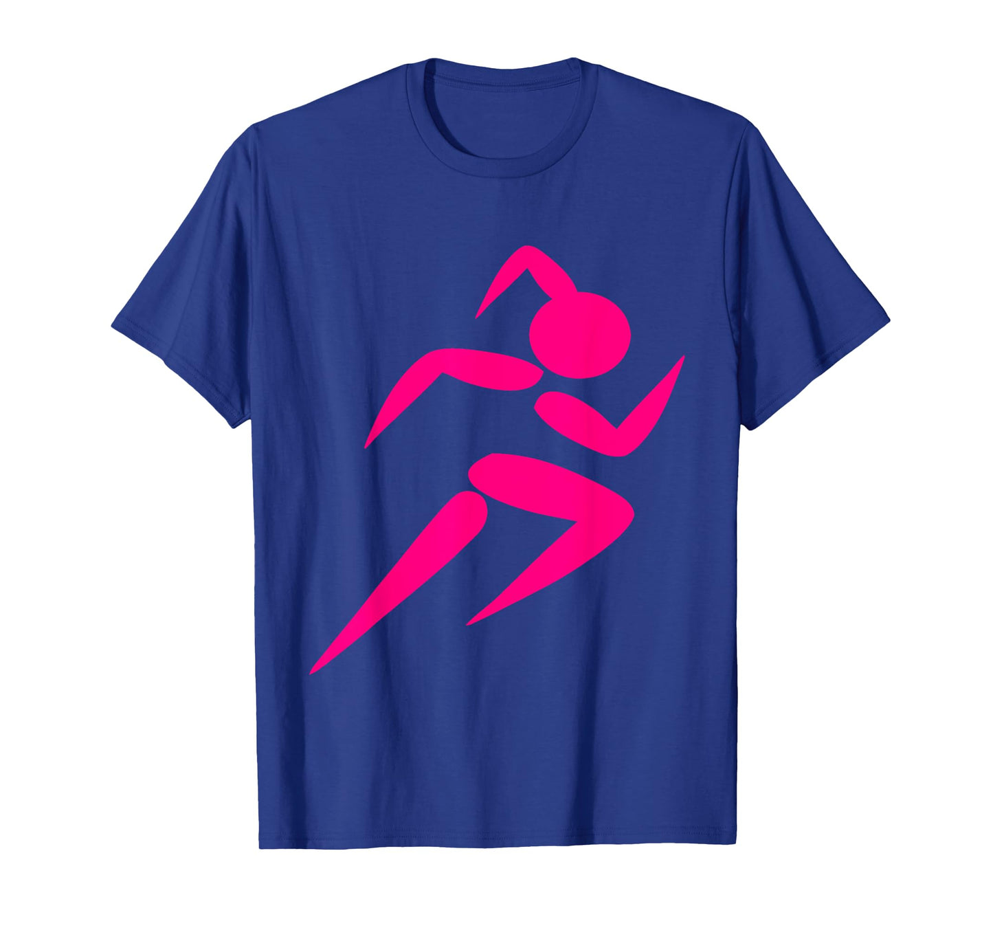Running Girl T-Shirt Athletic Gym Track & Field Graphic Tee T-Shirt