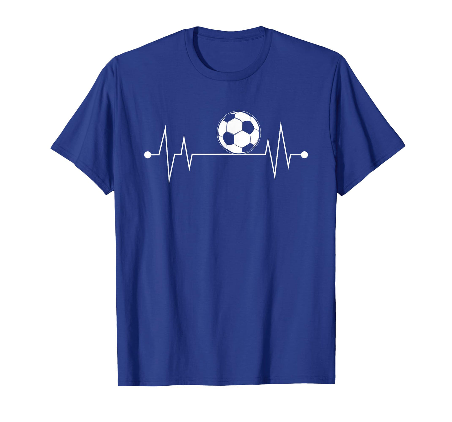 Heartbeat Soccer Ball Funny EKG Football Gift Men Women Kids T-Shirt