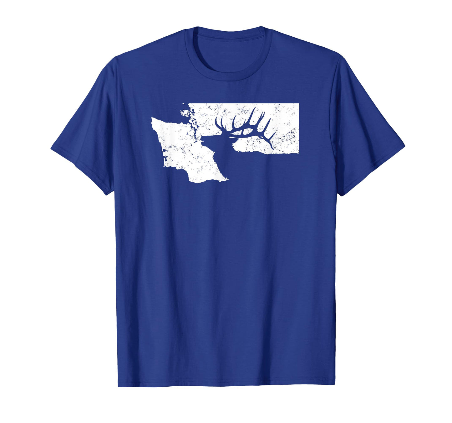 Washington Elk Hunting T Shirt - Bull Elk State Shape Tshirt T-Shirt