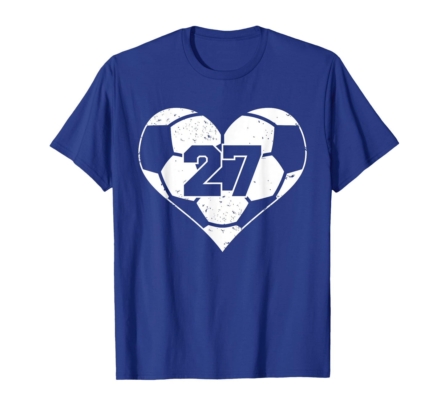 Soccer Number 27 Jersey Funny Soccer Heart Game Day T-Shirt