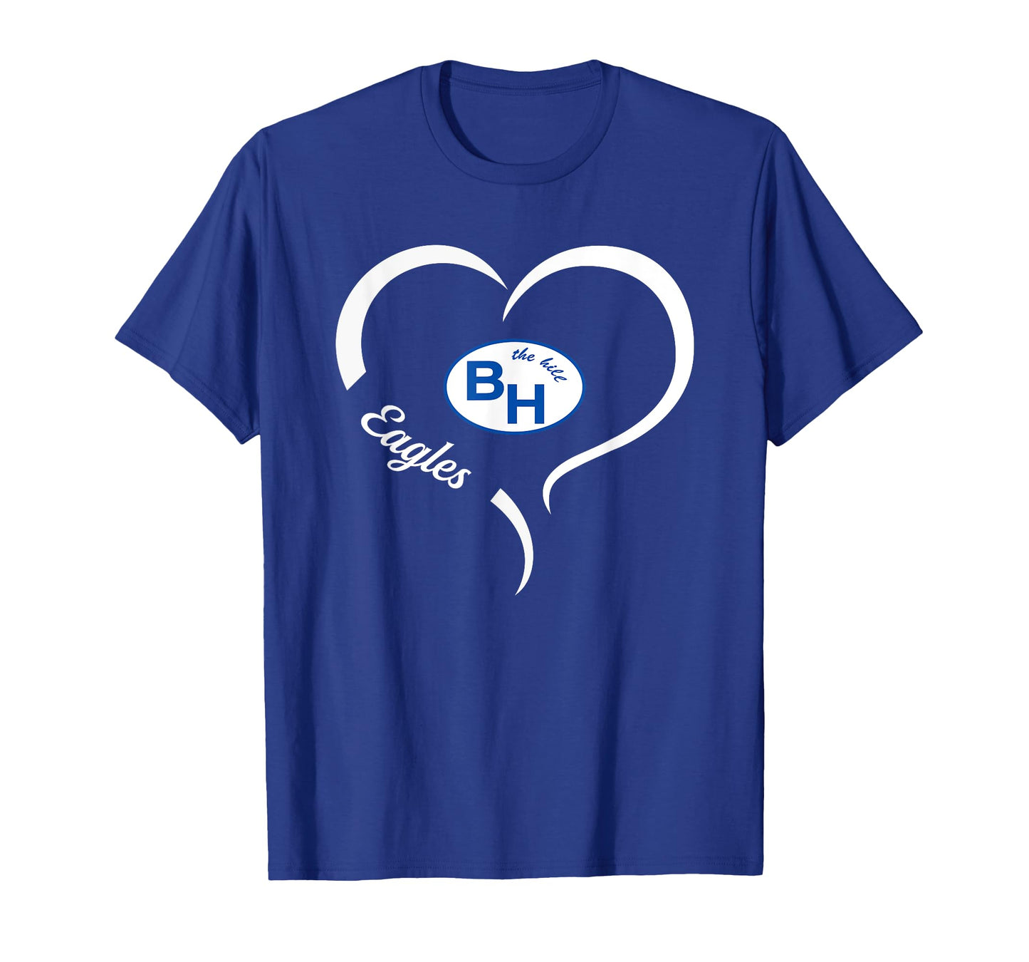 Barbers Hill Eagles Logo Half Heart Slogan HS T-Shirt