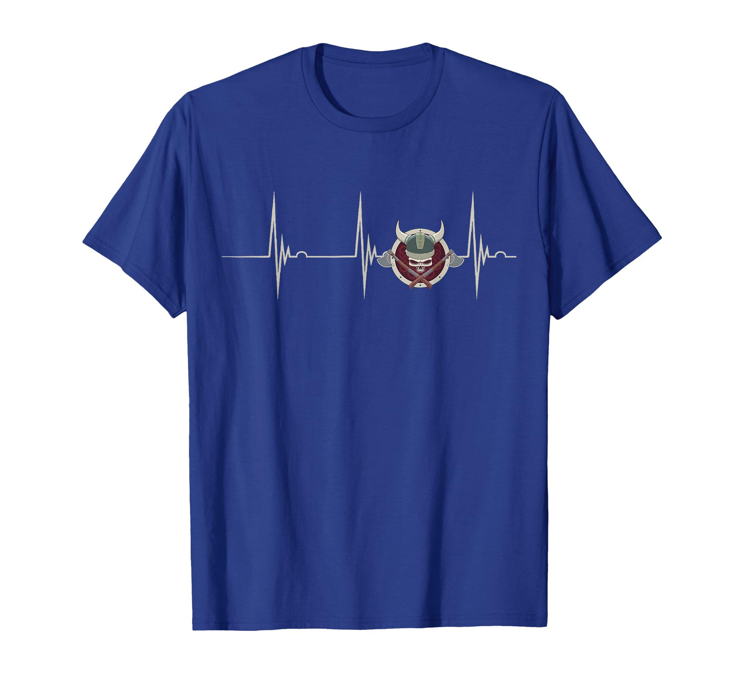 Valhalla Viking Warrior Heartbeat EKG Pulse Nordic Odin T-Shirt