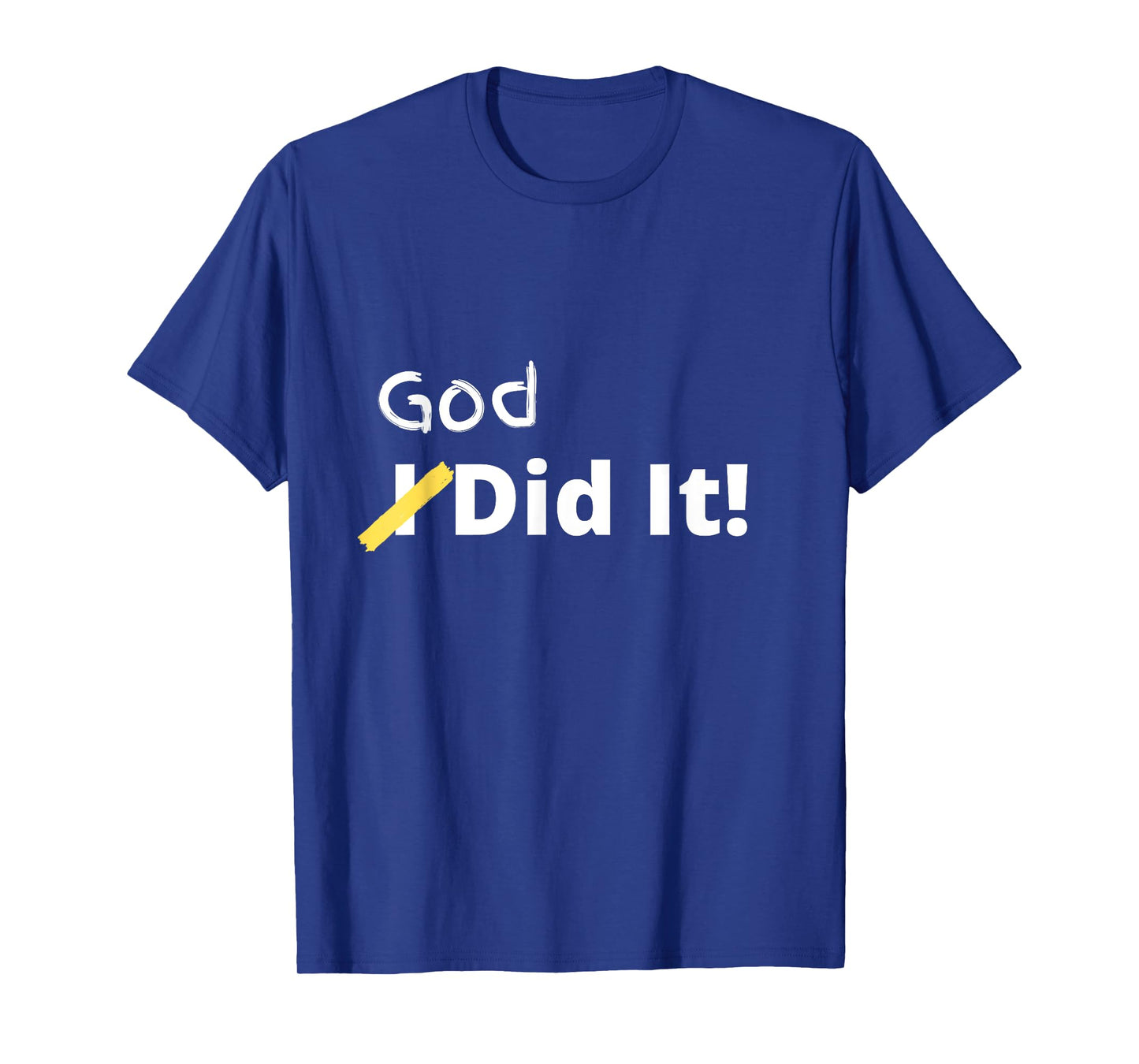 Cunningham God Did It Christian Unisex T-Shirt Black Small Letter Print