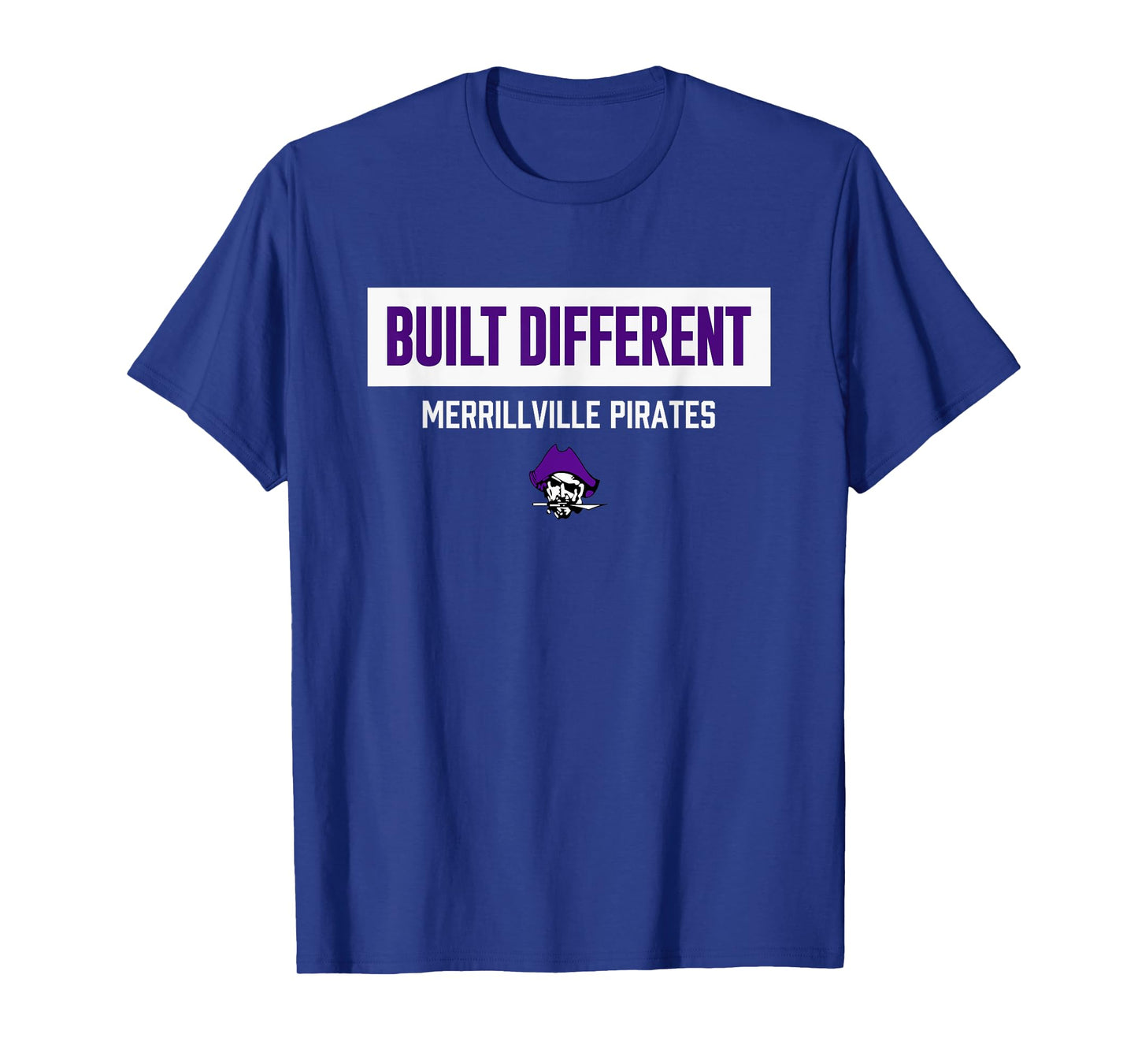 Merrillville Pirates Logo Built Different HS T-Shirt