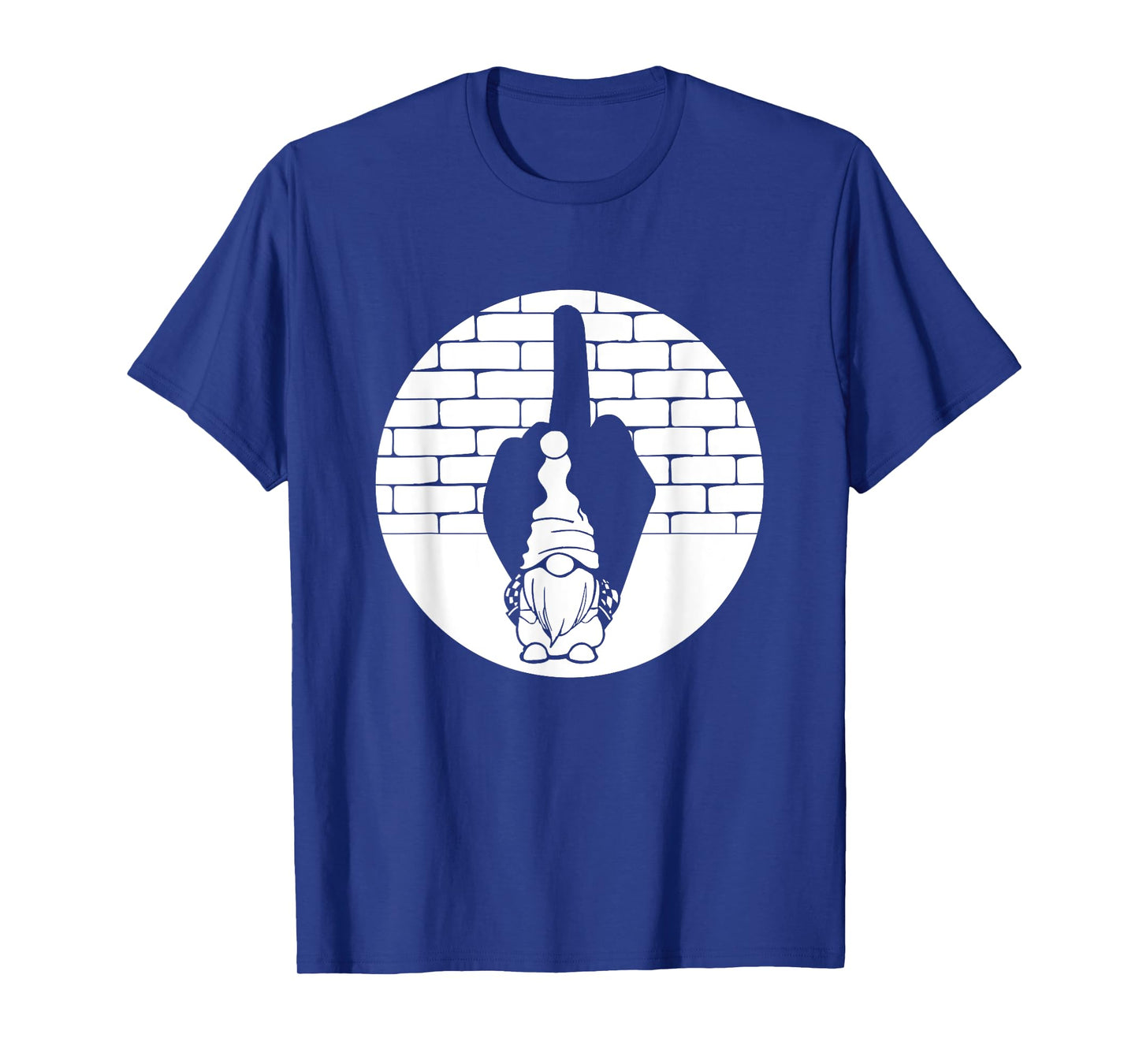 Funny Gnome Shadow Hand Middle Finger Sign The Finger Gnome T-Shirt