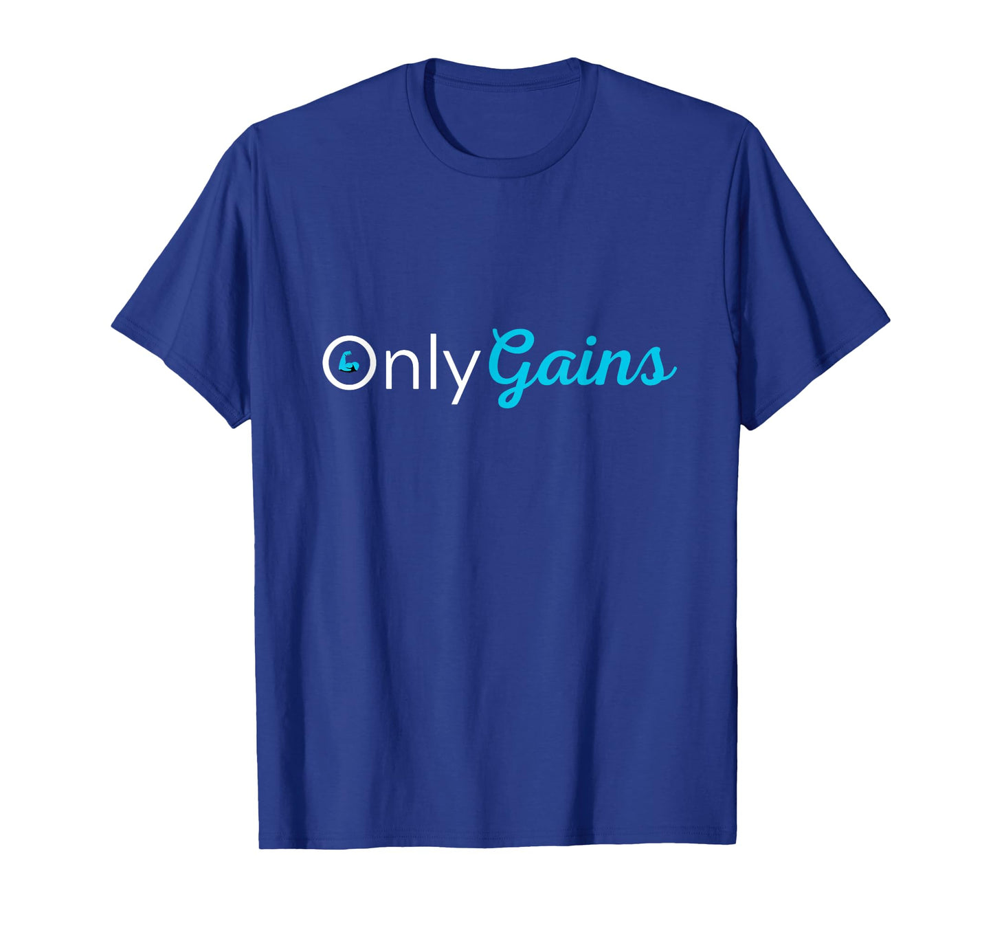Only Gains, Funny Gym Workout Bodybuilding Weightlifting T-Shirt