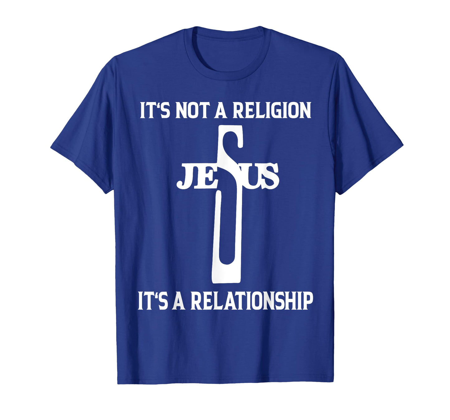It's Not A Religion Jesus It's A Relationship Christian Women's T-Shirt, Black, Small, Short Sleeve, Unisex-Adults