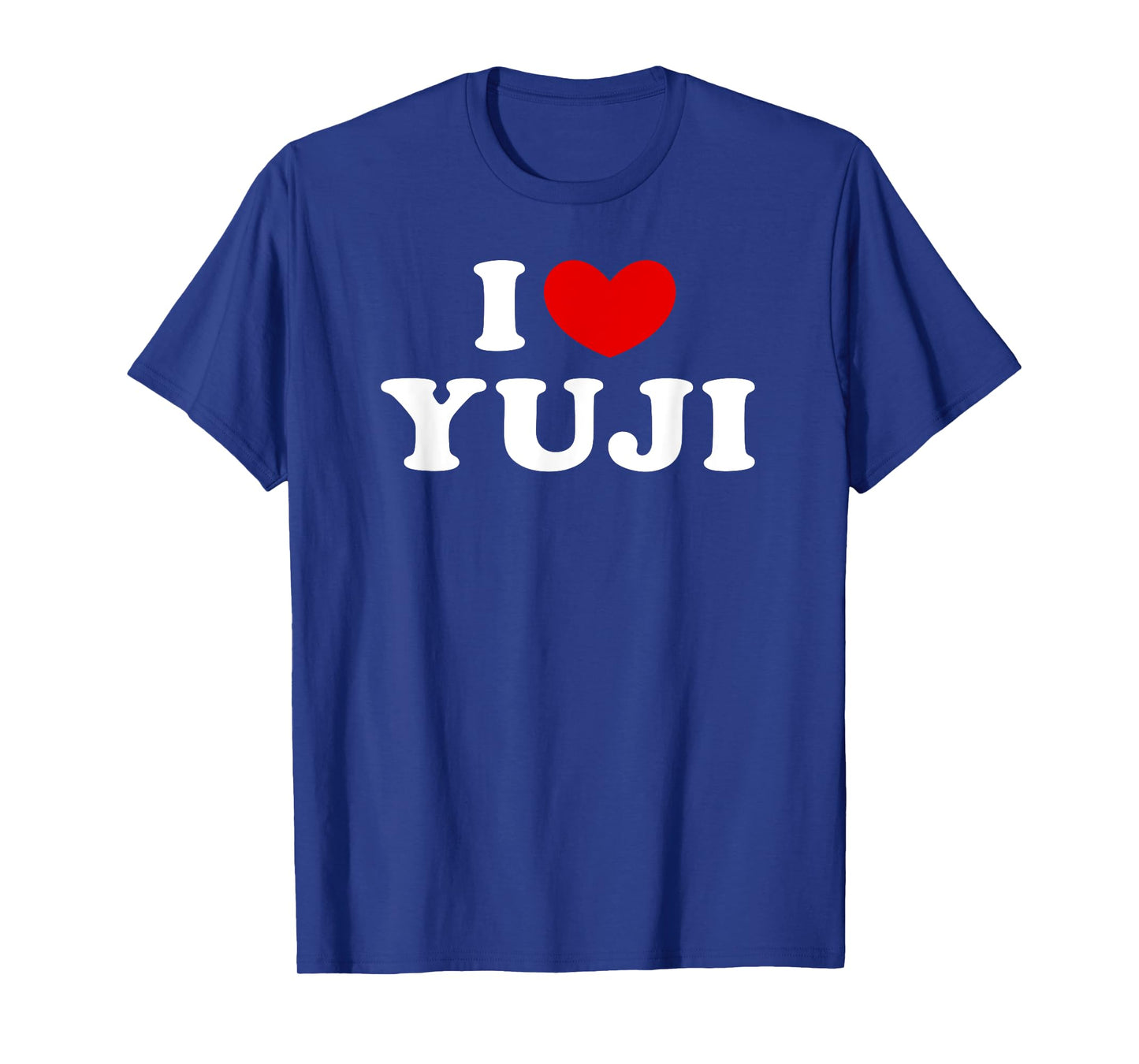 I Love Yuji, I Heart Yuji T-Shirt, Small, Black