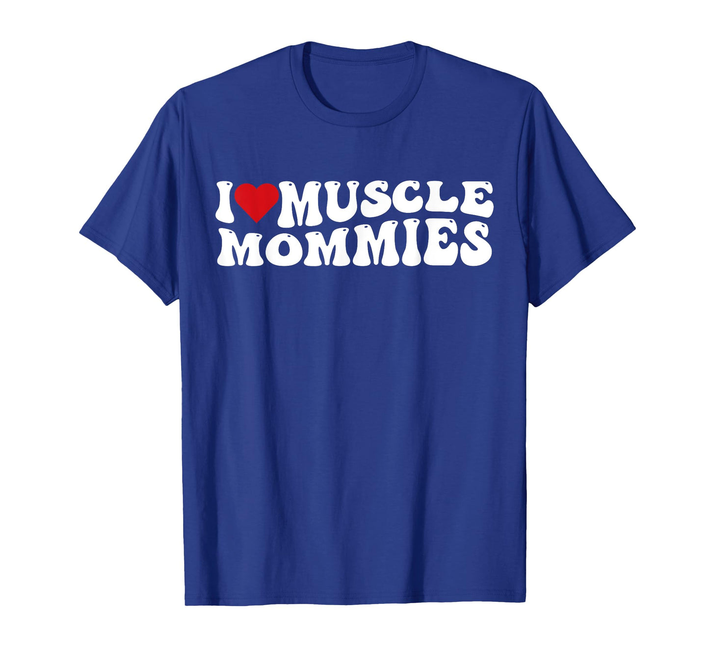 I Love Muscle Mommies Retro Groovy I Heart Muscle Mommies T-Shirt