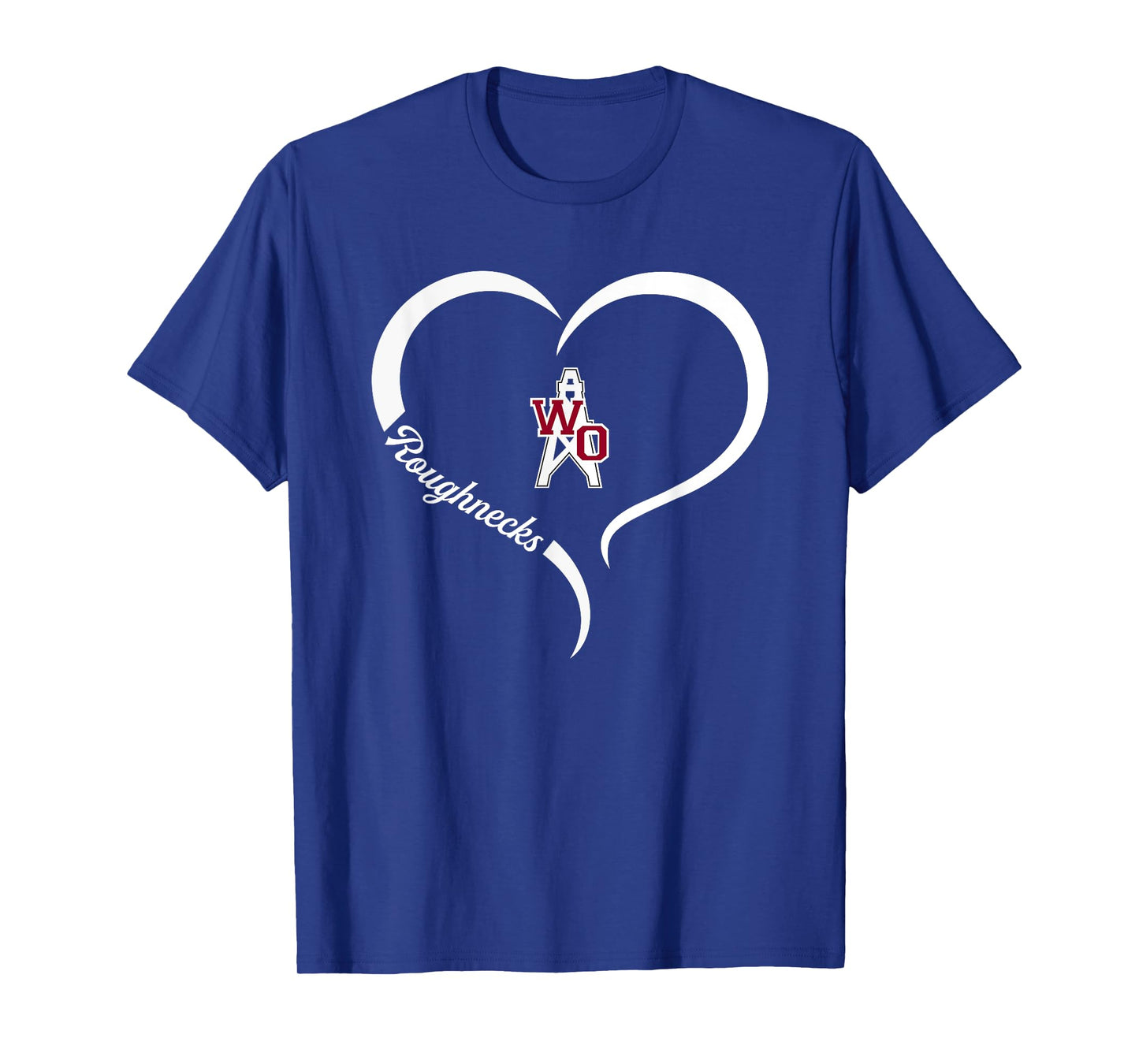 White Oak Roughnecks Logo Half Heart Slogan HS T-Shirt