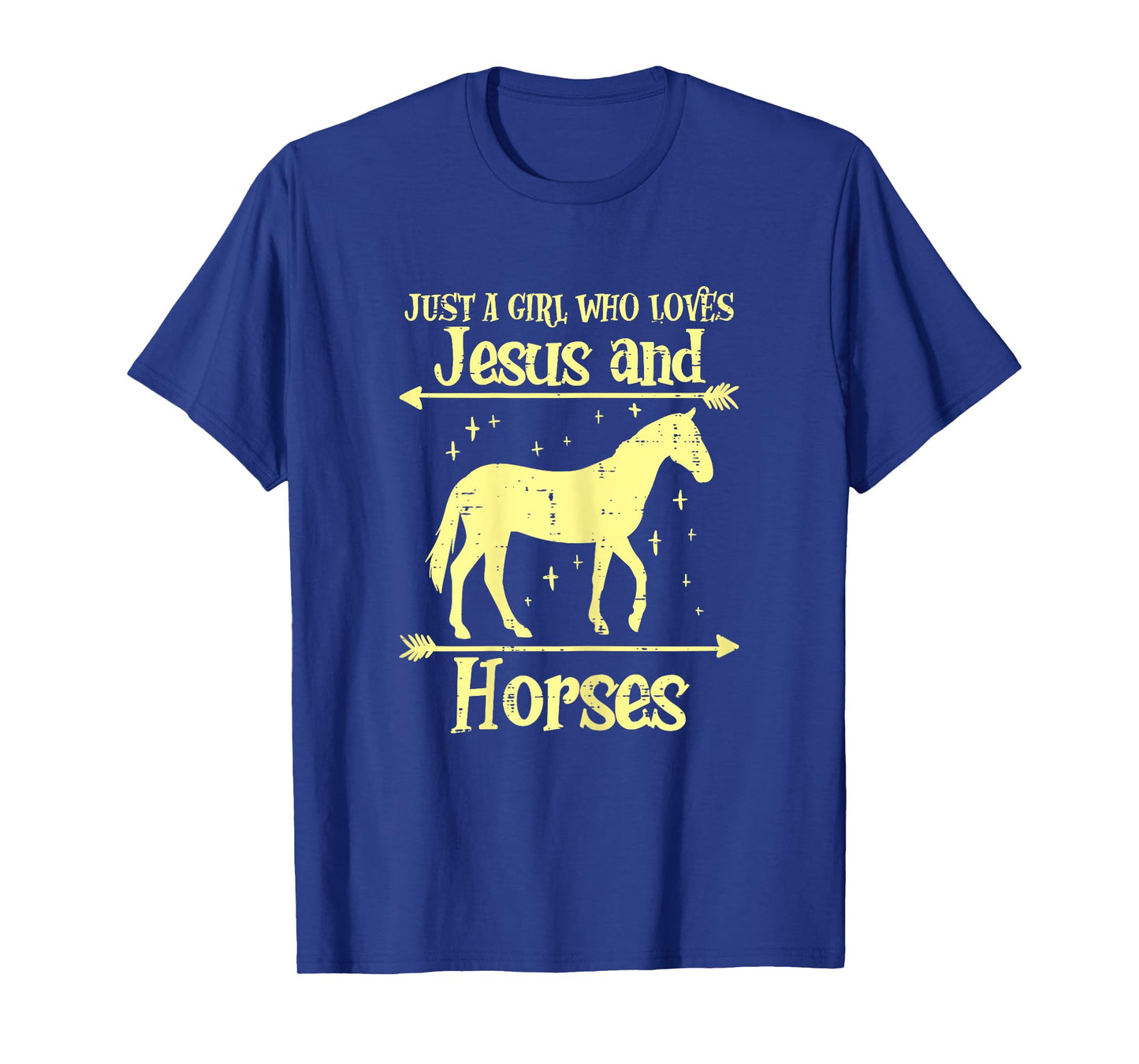 Just A Girl Who Loves Jesus And Horses Christian Girls Women T-Shirt