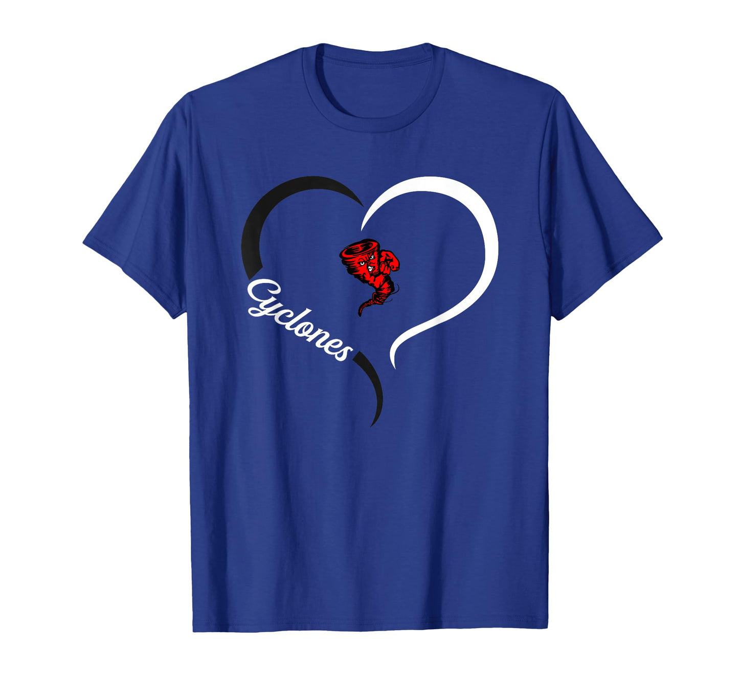 Harlan Community Cyclones Logo Half Heart Slogan HS T-Shirt