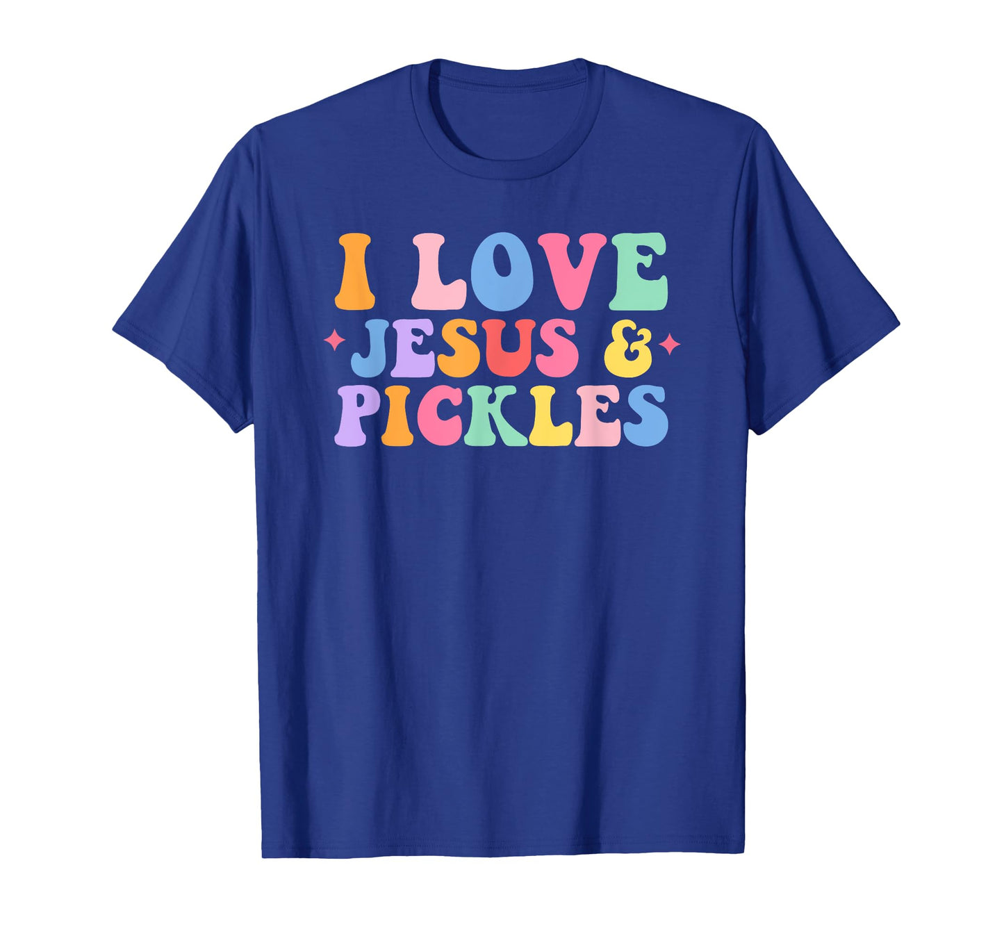 Hippie Groovy I Love Pickles & Jesus Pickle Retro T-Shirt