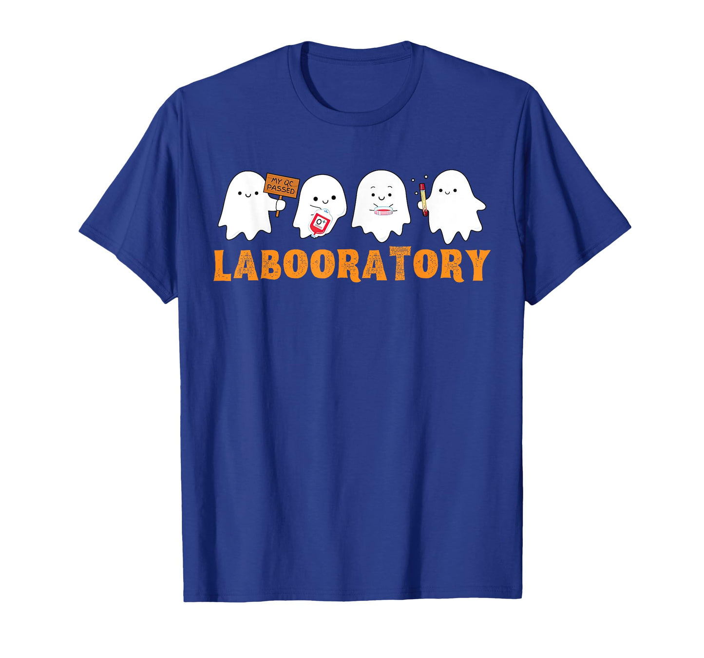 Labooratory Cute Ghost Halloween Laboratory Lab Scientist T-Shirt
