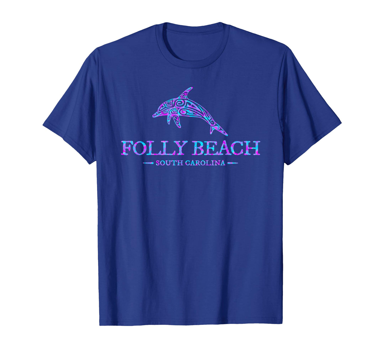 Folly Beach South Carolina Dolphin Boys Girls Souvenir T-Shirt