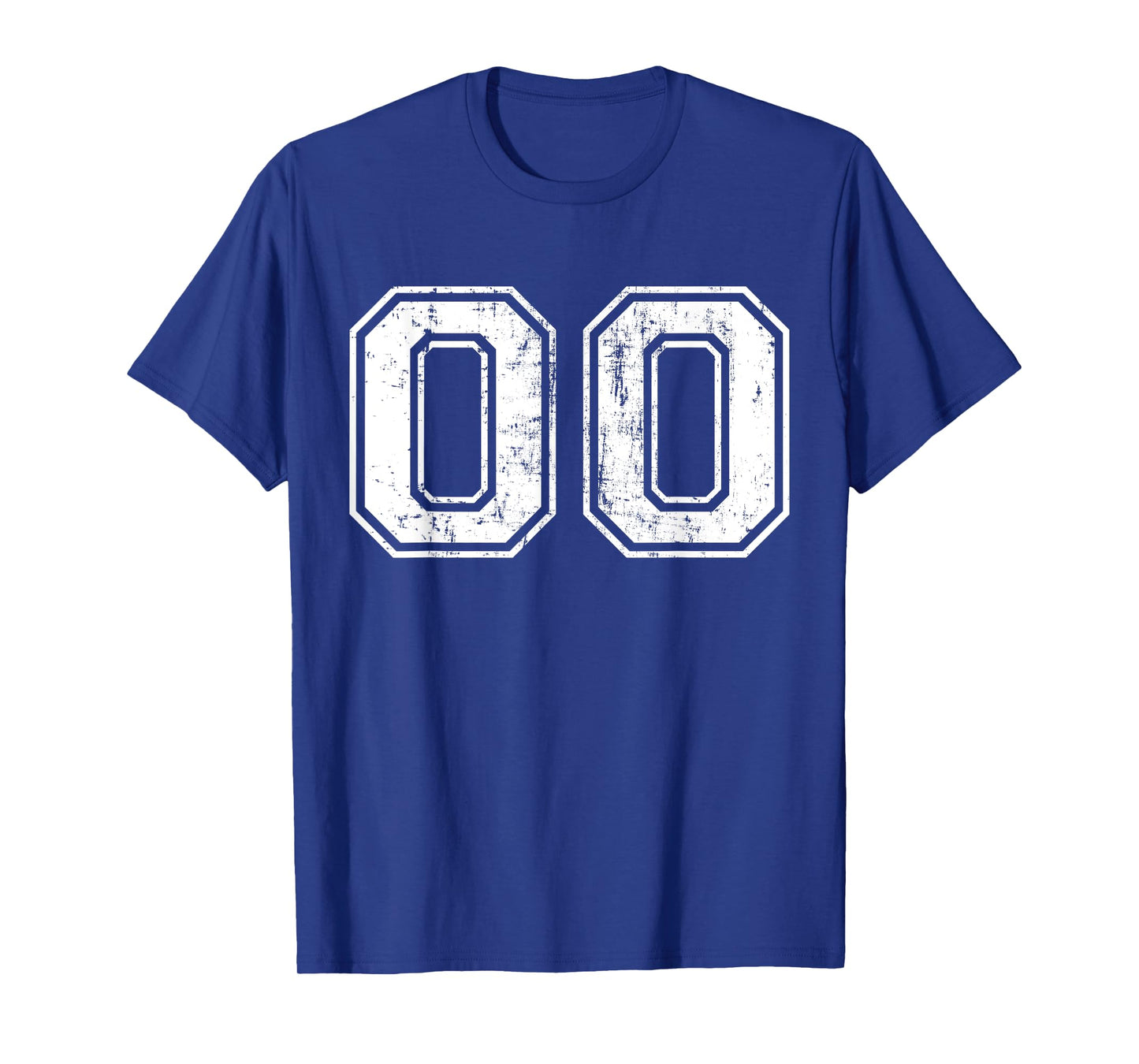Number 00 Distressed Vintage Sports Training Practice Team T-Shirt