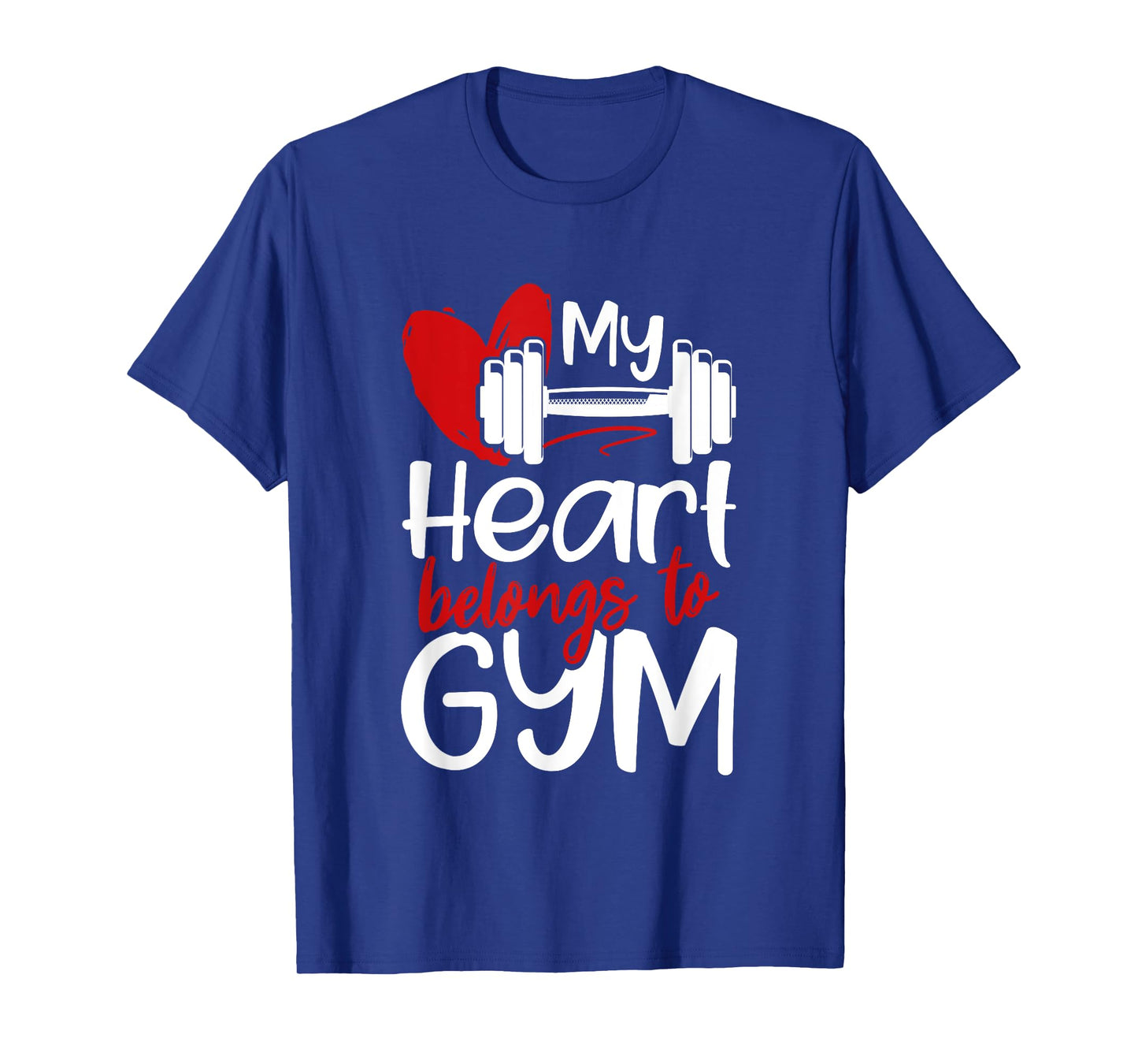 My Heart Belongs To Gym Funny Valentines Day Workout Gift T-Shirt