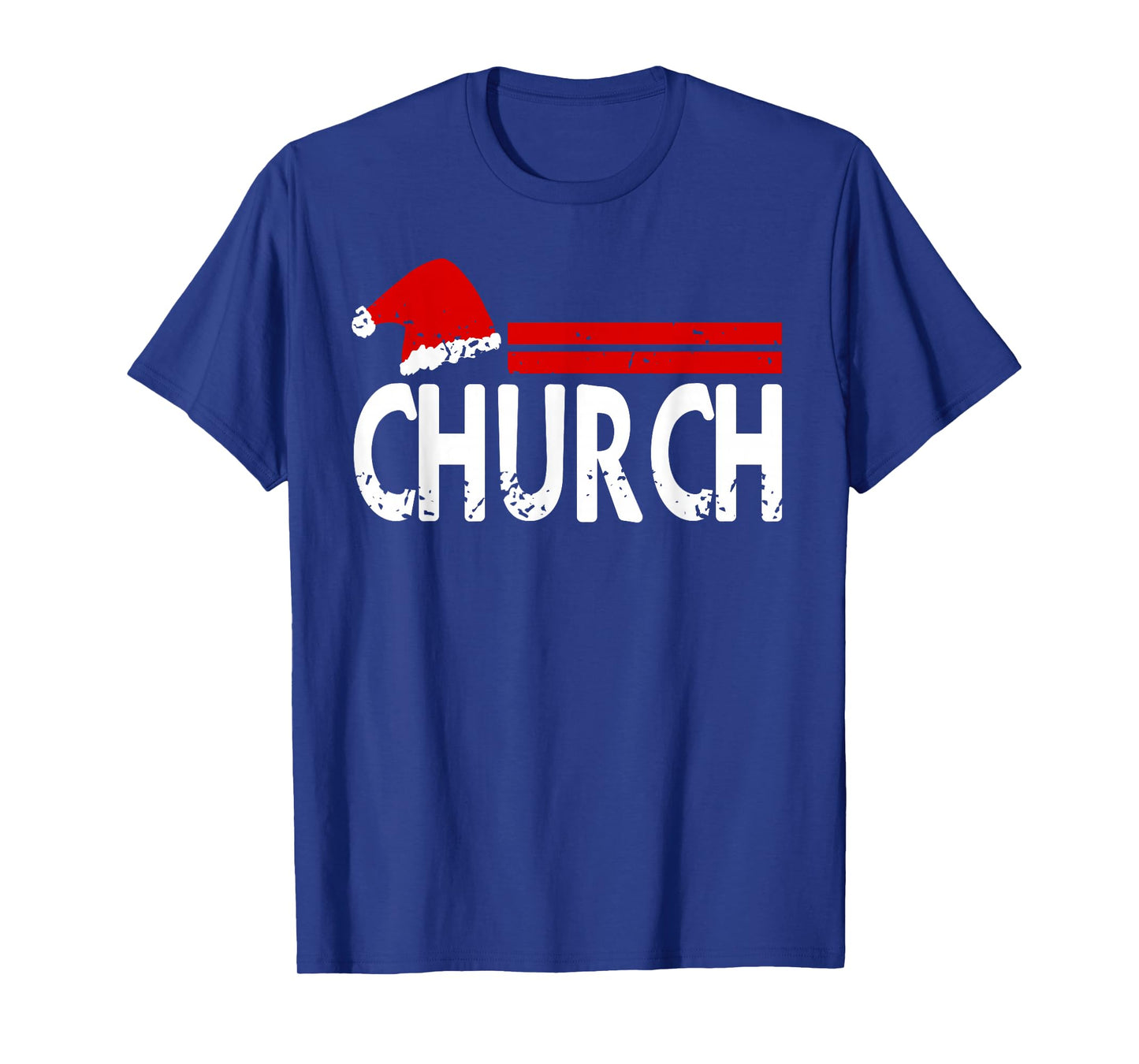 Funny Christmas Church Humor Santa Hat Vibes T-Shirt