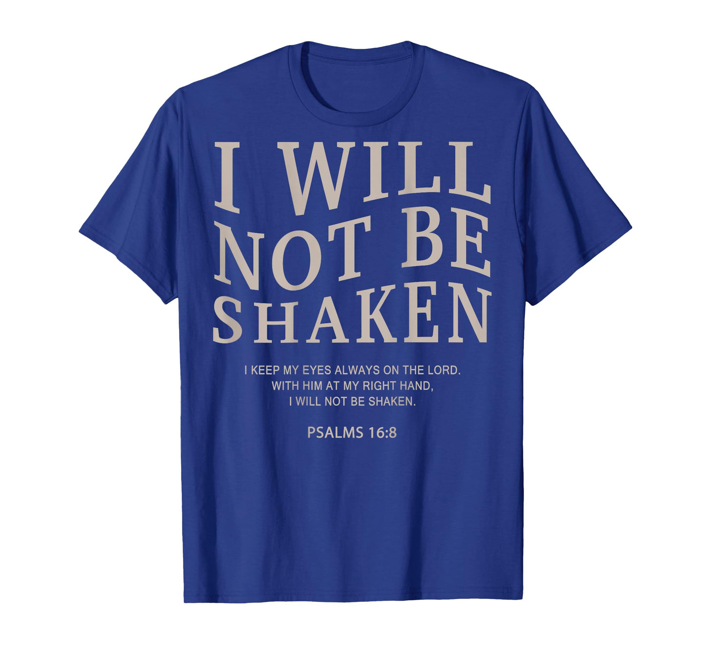 Youth I Will Not Be Shaken Christian Teen Girl Women Jesus T-Shirt