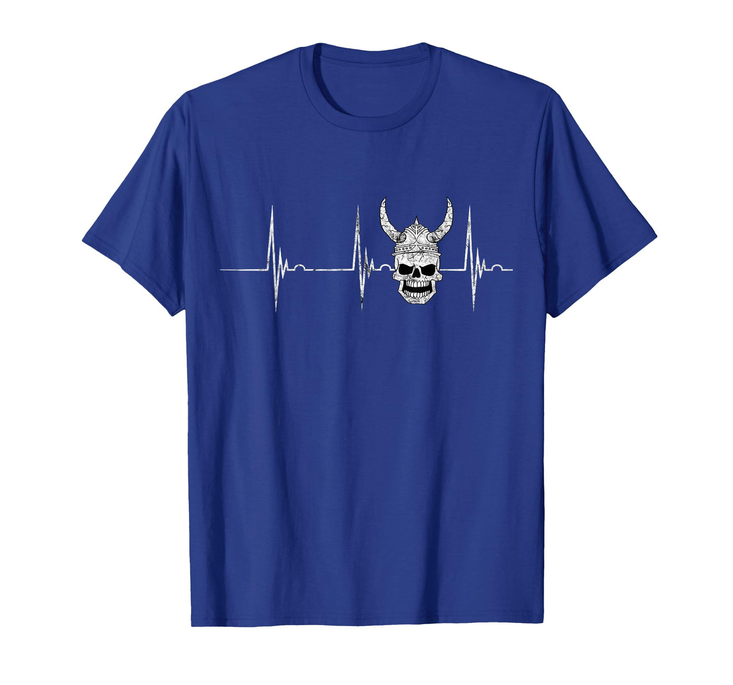 Viking Skull Warrior Heartbeat ECG Pulse Odin Celtic T-Shirt