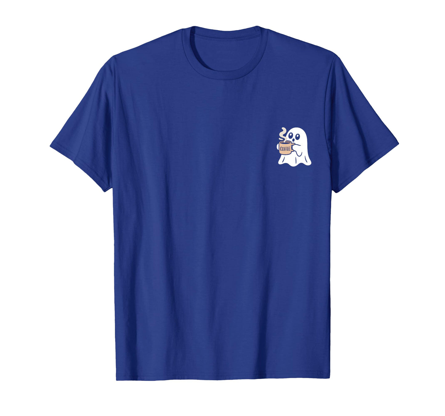 Ghost Drinking Coffee Funny Halloween Costume Coffee Lover T-Shirt