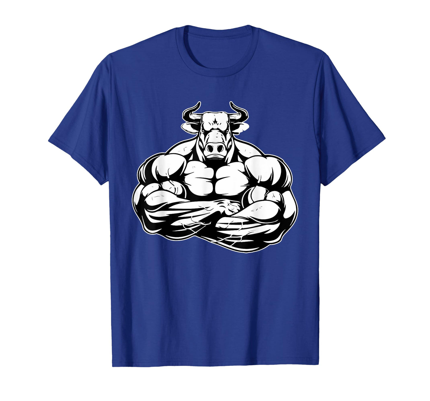 Bull With Muscles Shredded Taurus Fitness Workout Gym Lover T-Shirt