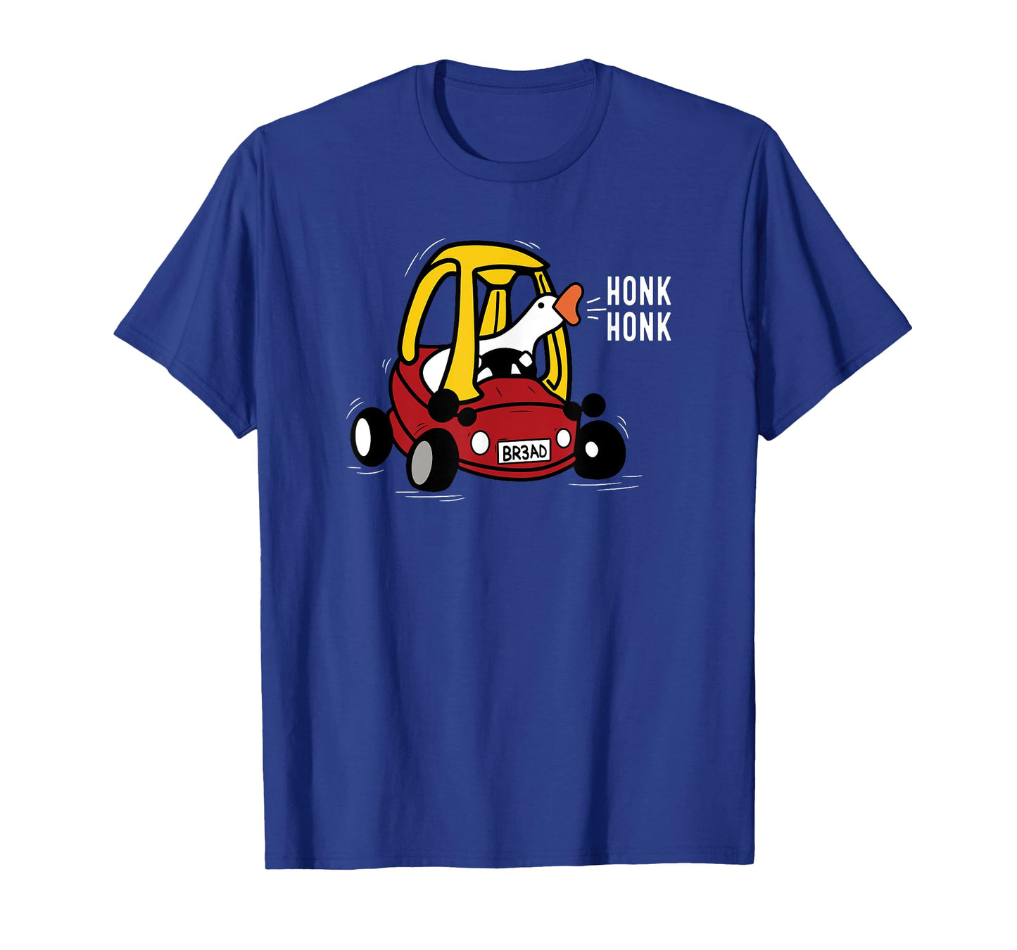 Silly Goose Driving Nostalgic Toy Car Honk Honk Funny Meme T-Shirt