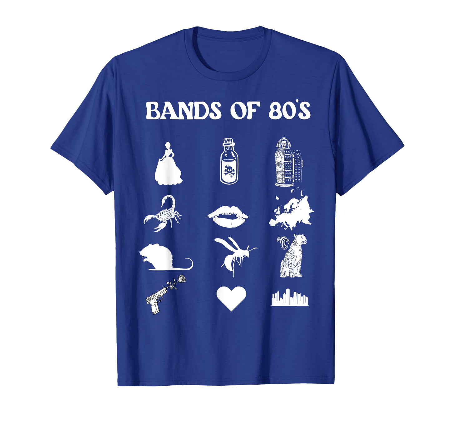 Retro 1980s Bands - Music - Music Lover T-Shirt