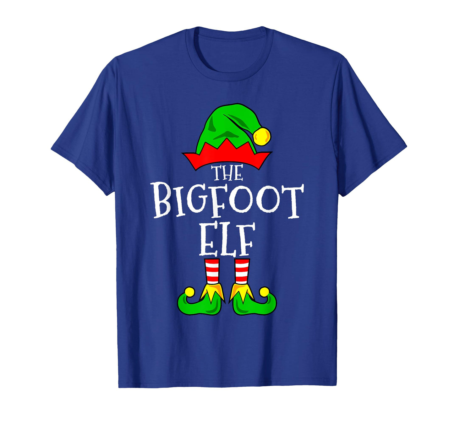 Funny Bigfoot Elf Matching Family Christmas Group Sasquatch T-Shirt
