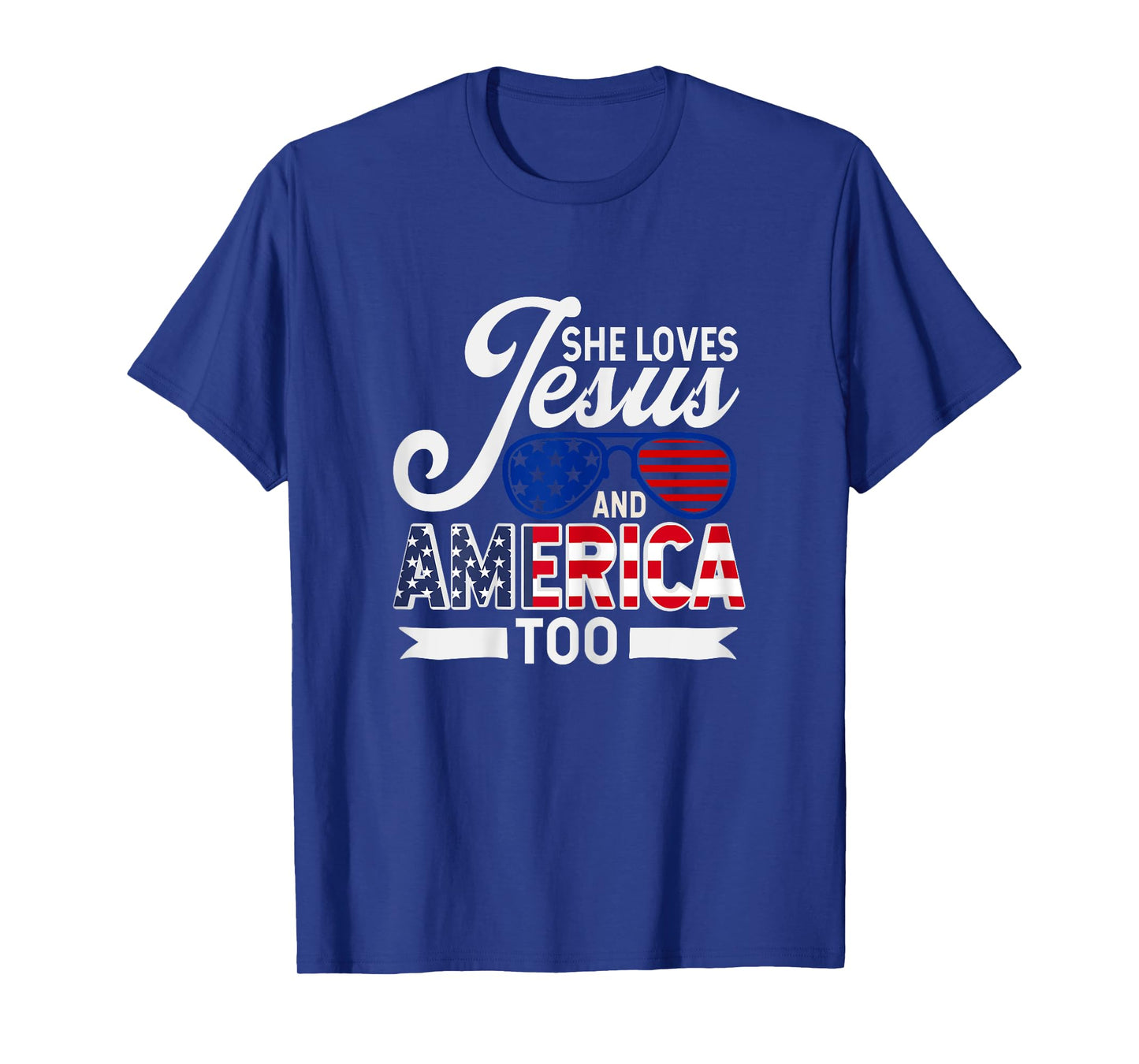 She Loves Jesus And America Too T-Shirt