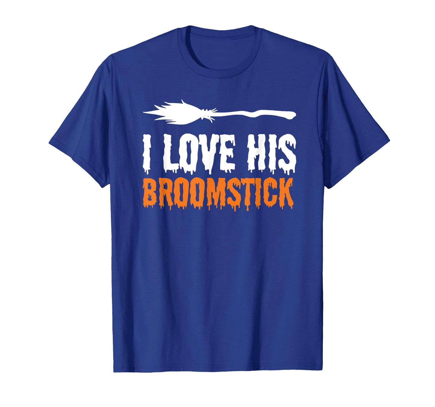 I Love His Broomstick I Love Her Pumpkins Halloween Couples T-Shirt
