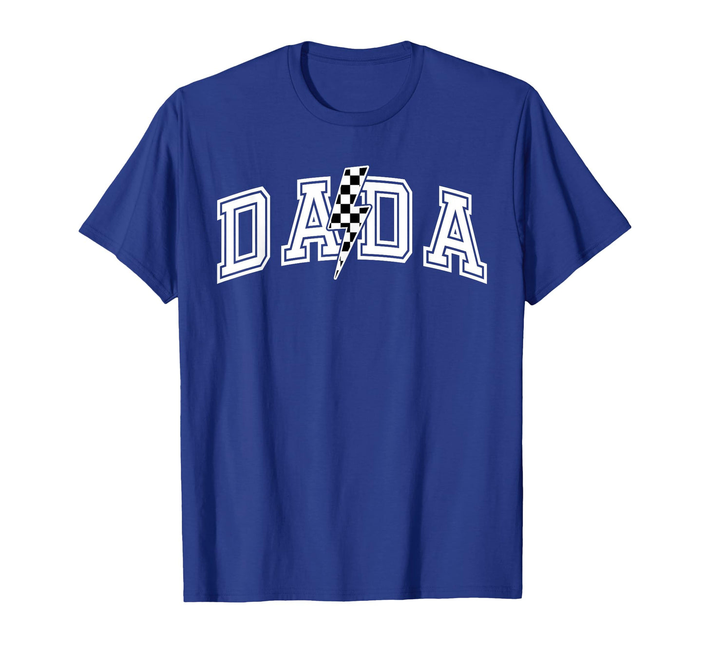 Dada Lightning Checkered Retro Dad Grandpa Gifts Fathers Day T-Shirt