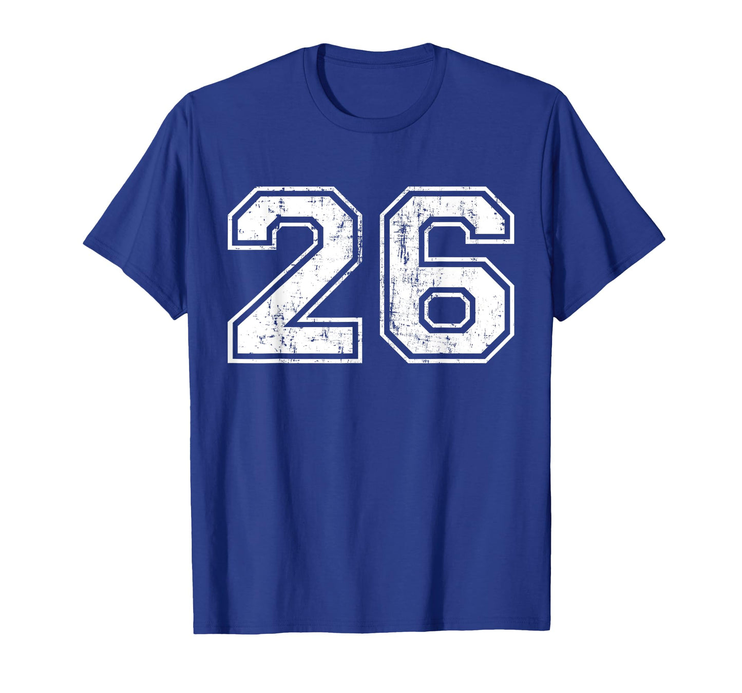 Number 26 Distressed Vintage Twenty Six Sports Team Practice T-Shirt