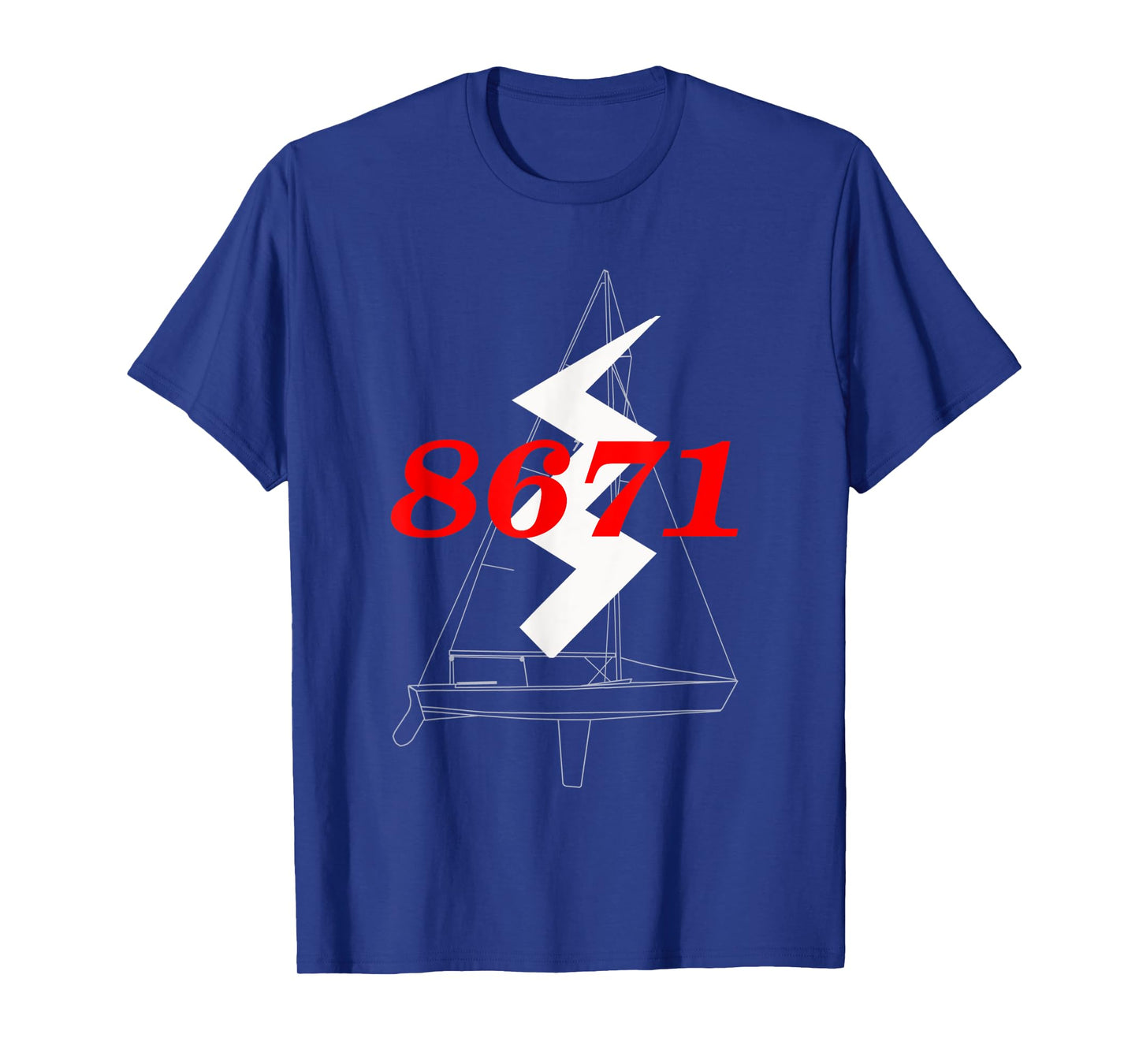 Classic Woody Lightning Sailboat #8671 T-Shirt